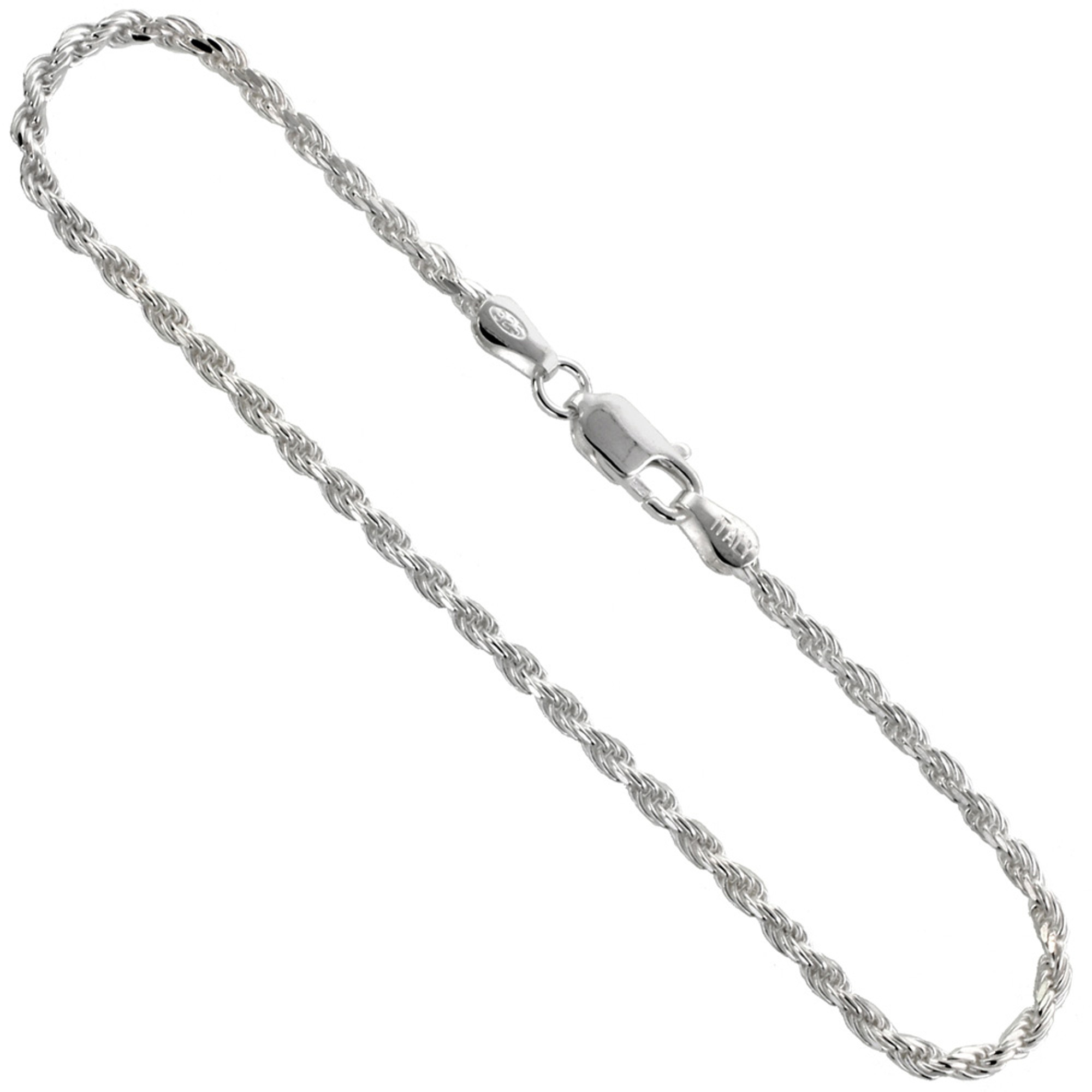 Men's Sterling Silver Necklace, 22 4-1/2mm Rope Chain