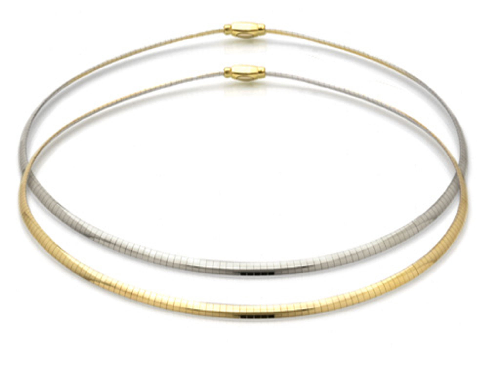 14k Reversible Omega Necklace 4 Mm 18 