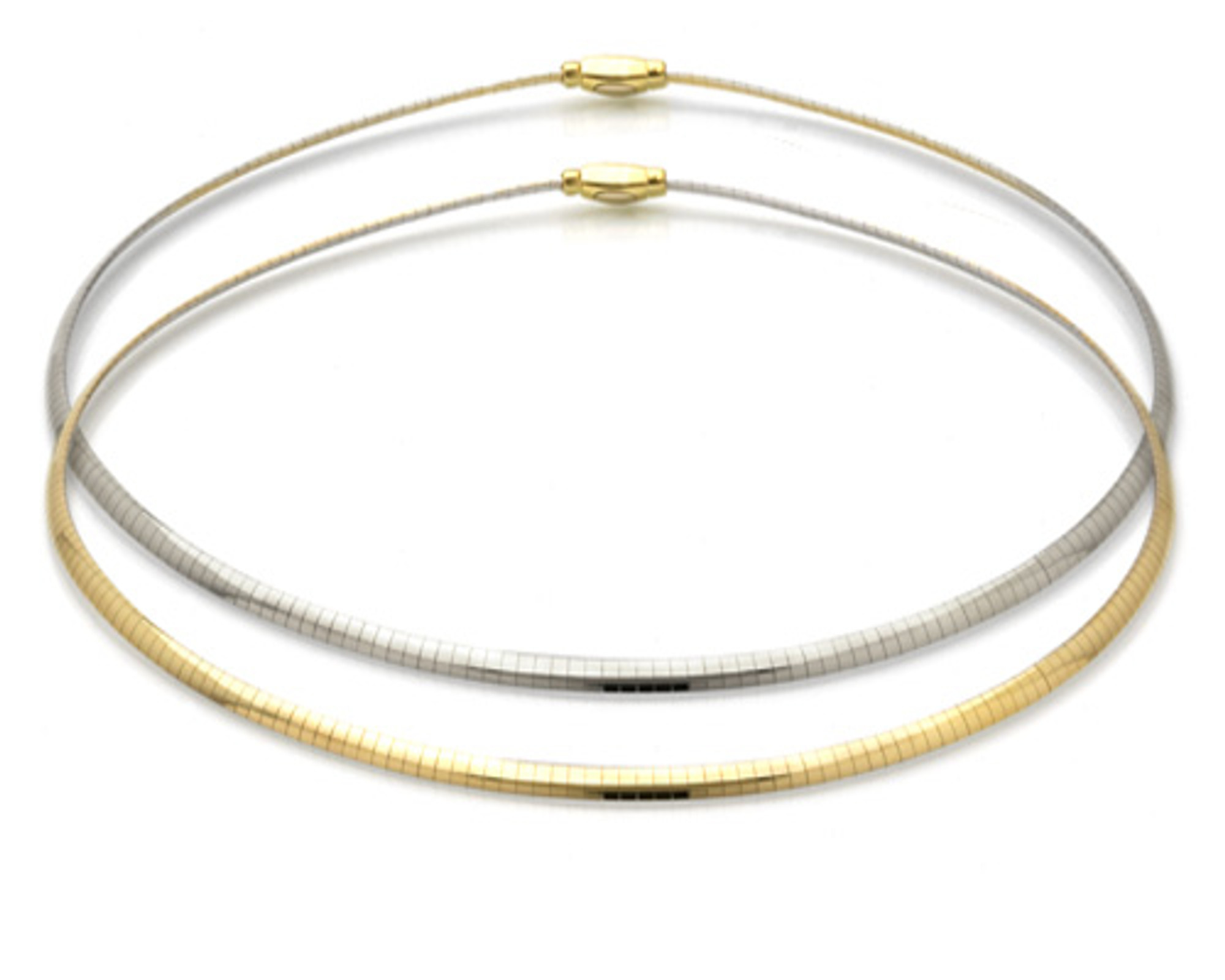 Wide Panther Link Reversible Bracelet 14K White and Yellow Gold