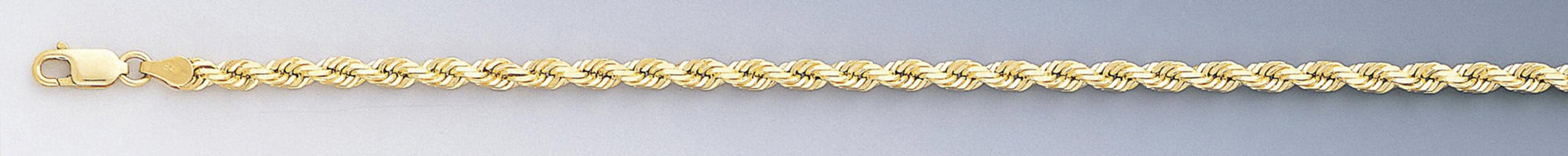 4mm Diamond Beads Chain 18K Gold 16