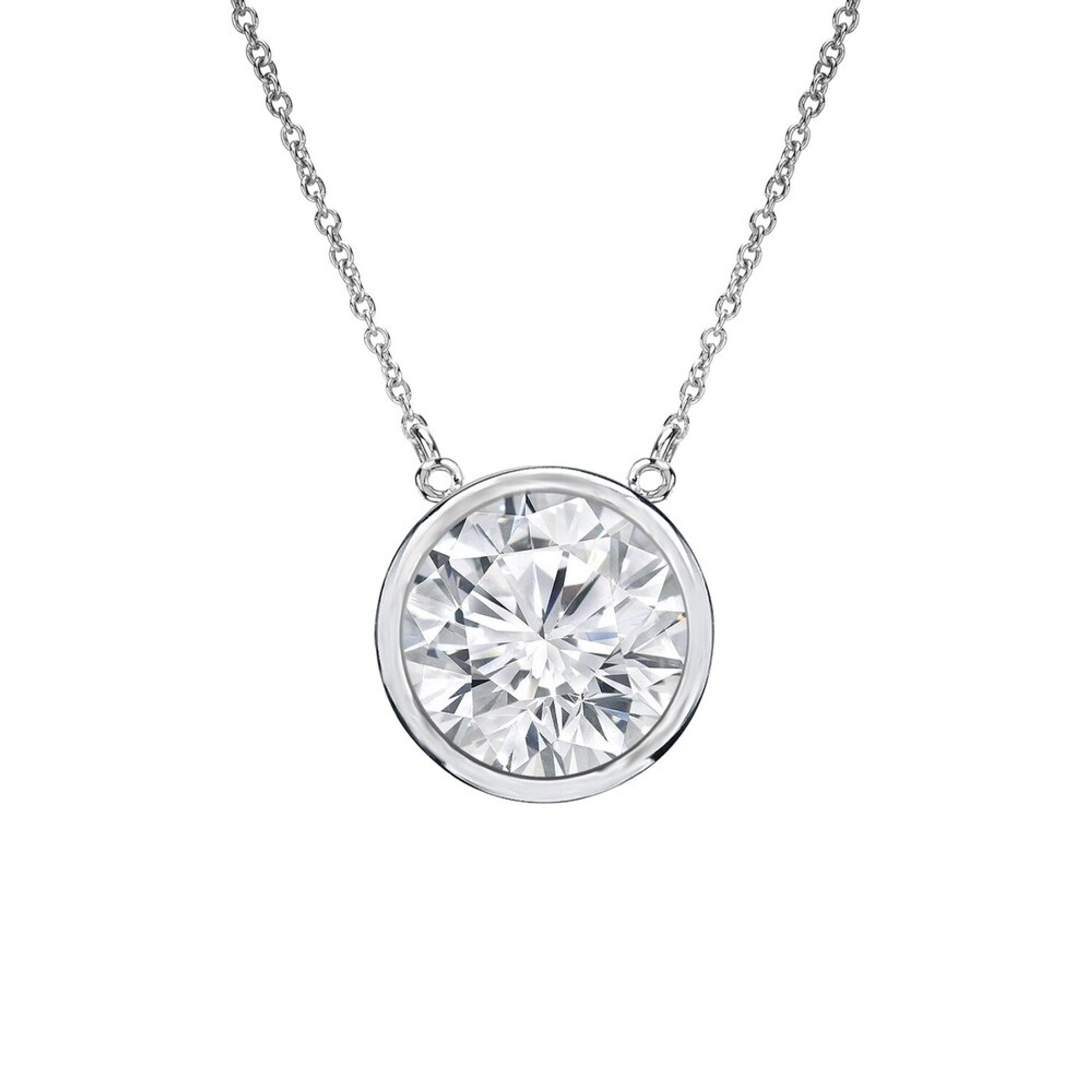 1/2 Carat Diamond Solitaire Pendant Necklace in Gold (Included Silver –  FINEROCK