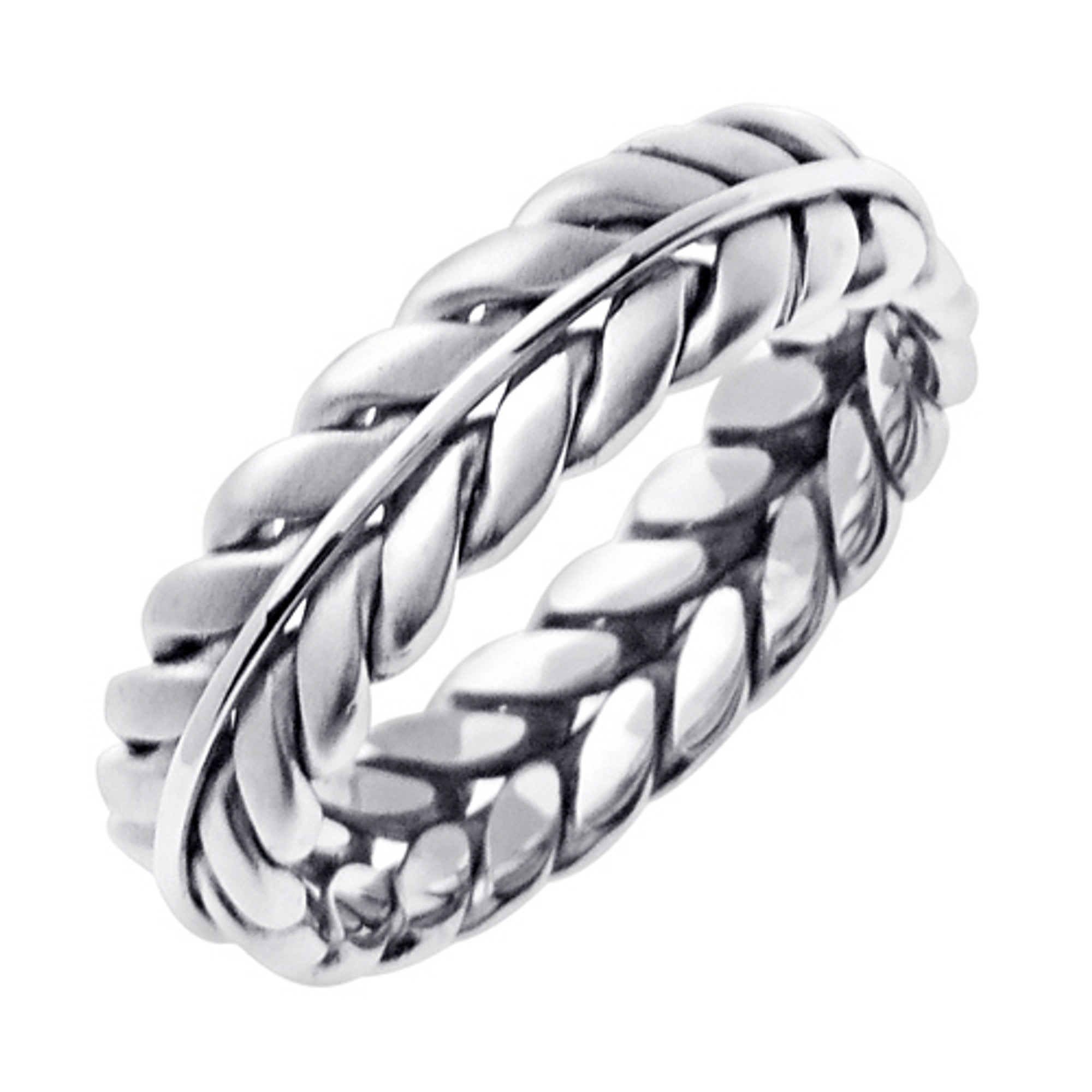 14k White Gold 5mm Handmade Chevron Pattern Wedding Band Sarraf Com   Z Isaw245  70632.1582152368 