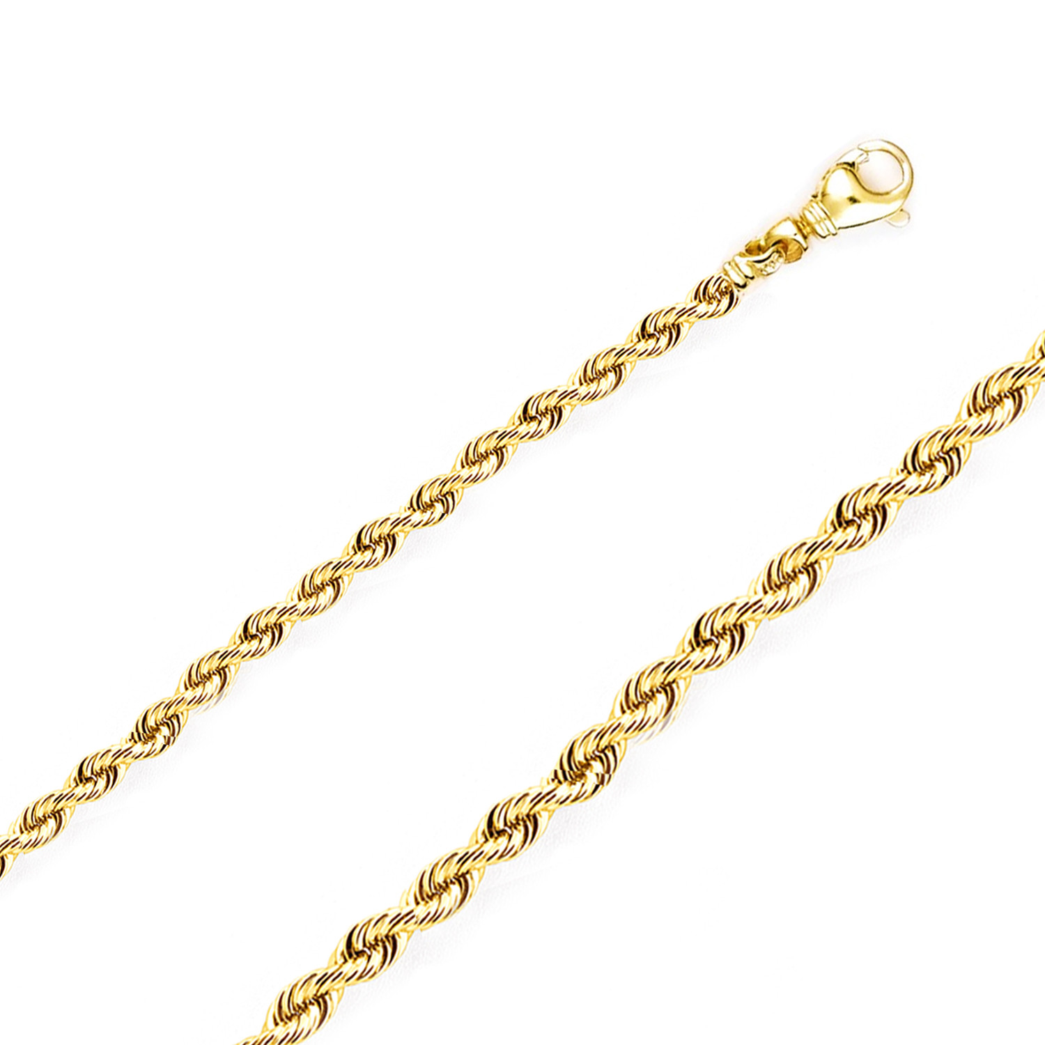 14K Yellow Gold 5mm Regular Rope Chain 