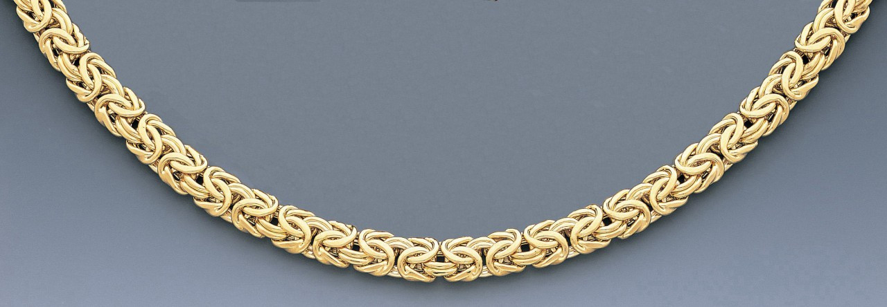 14k Gold 10mm Byzantine Necklace 20 