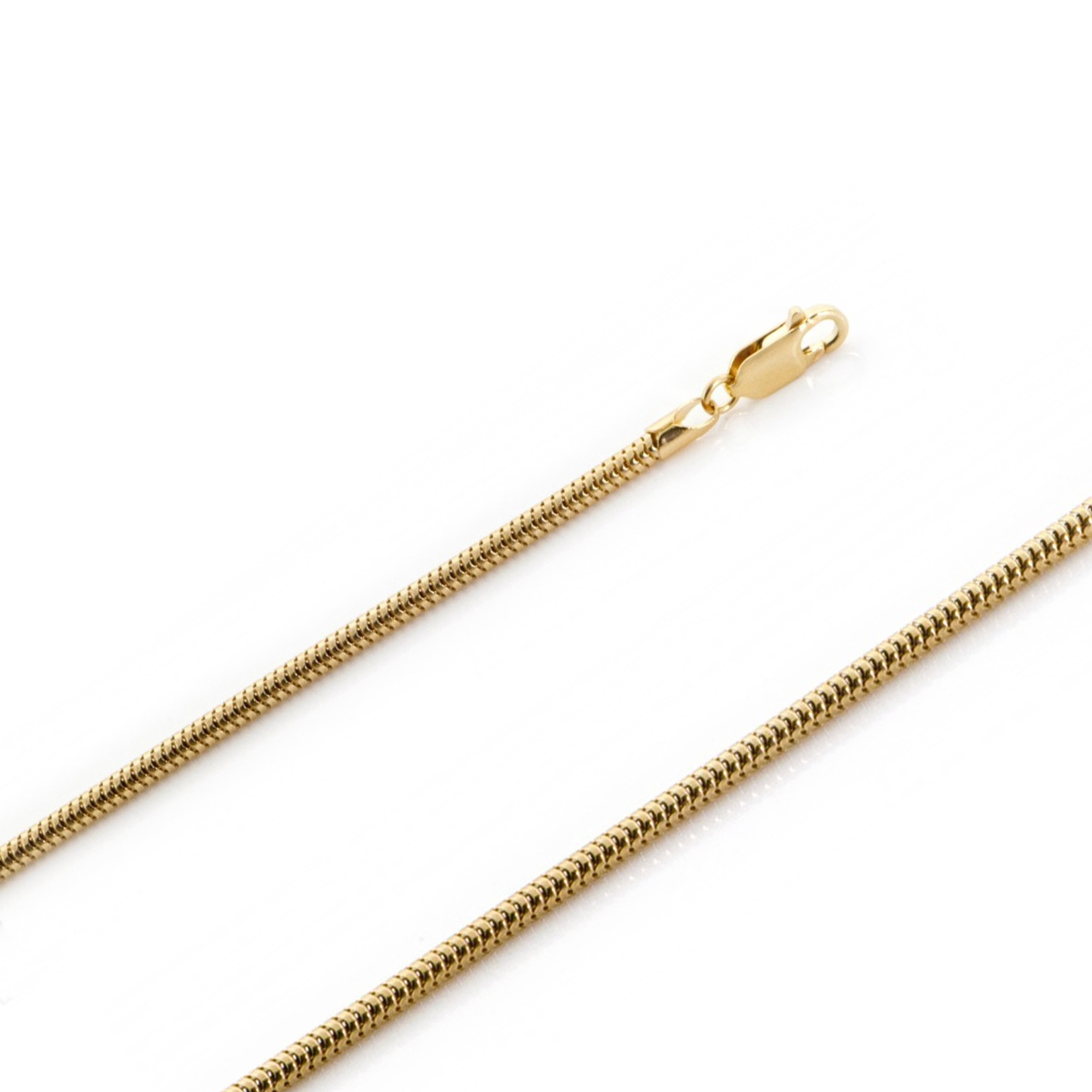 14K Yellow Gold 3.0m Round Snake Chain 22 Inches