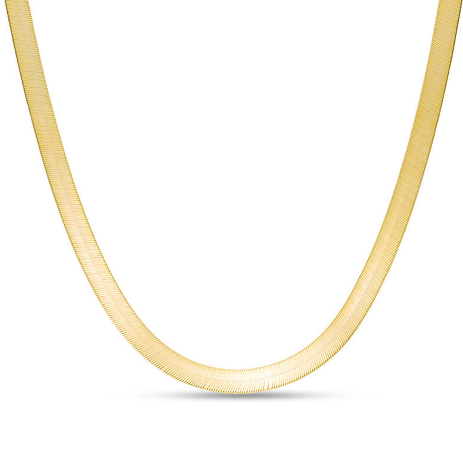 10k Yellow Gold 7mm Herringbone Chain 