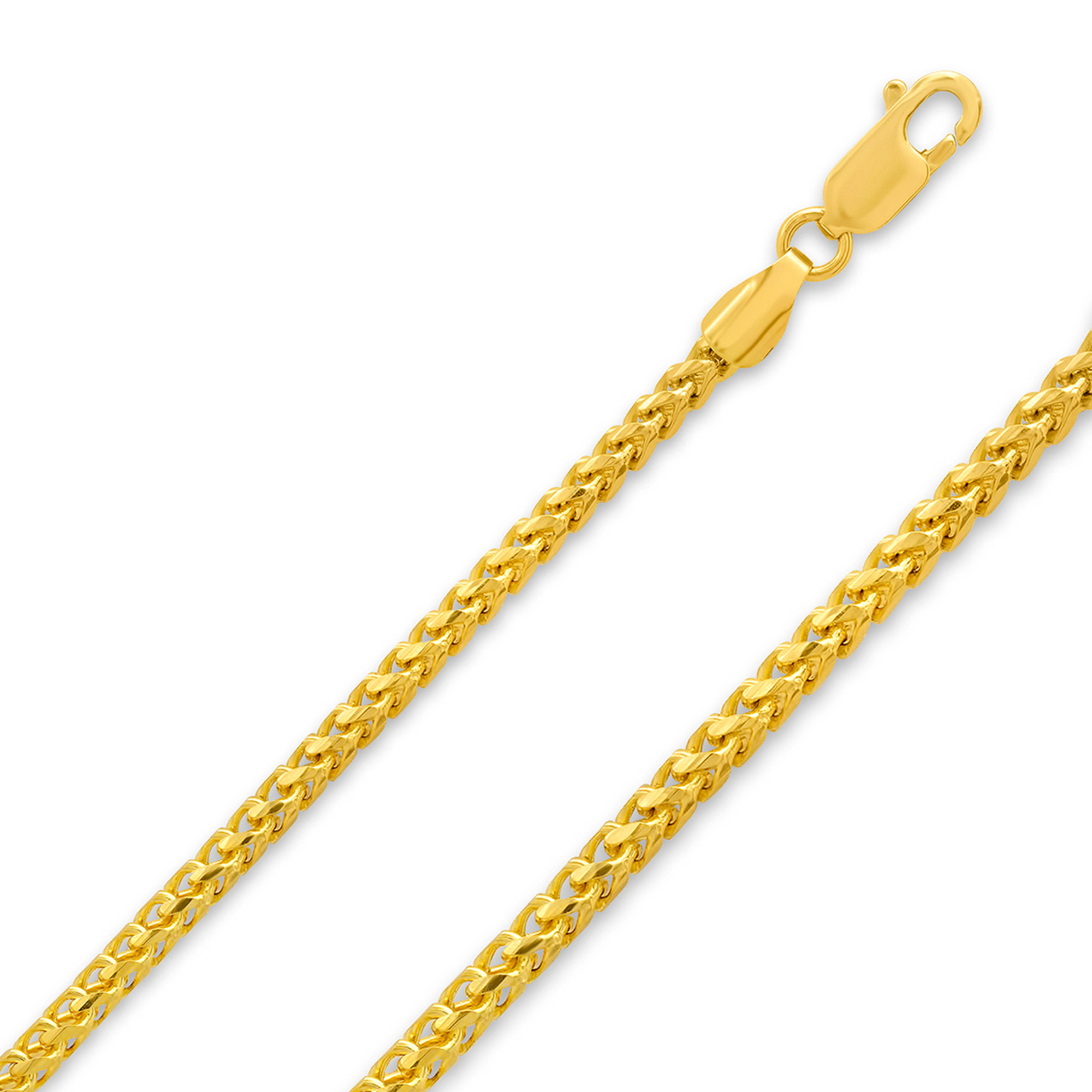 14k Gold 4.9mm Diamond Cut Franco Chain 22 Inches