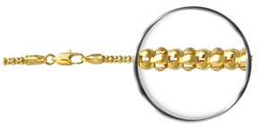 14k Gold 1.5mm Popcorn Chain Necklace 