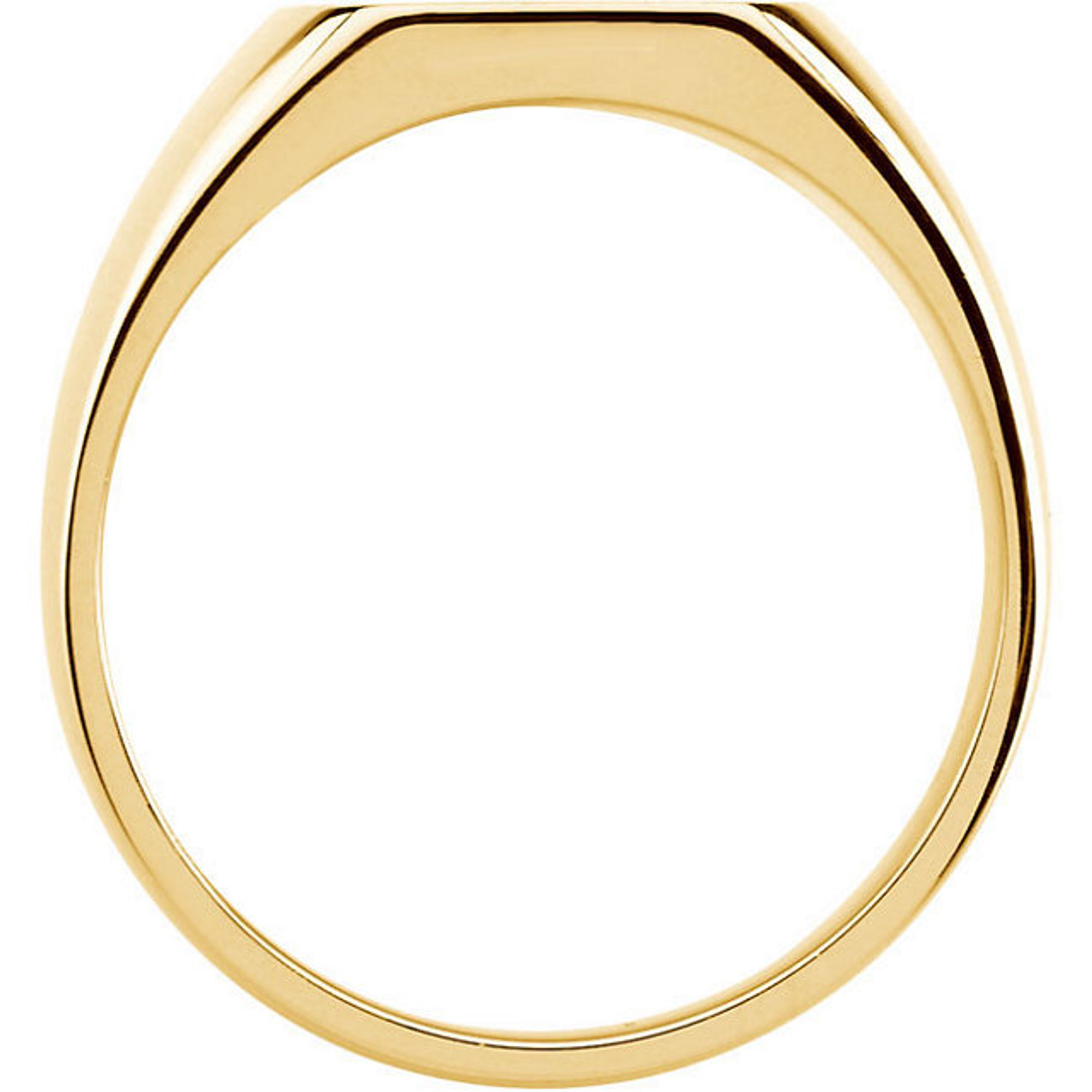 18k Gold Traditional Ring 18mmx18mm Solid Back