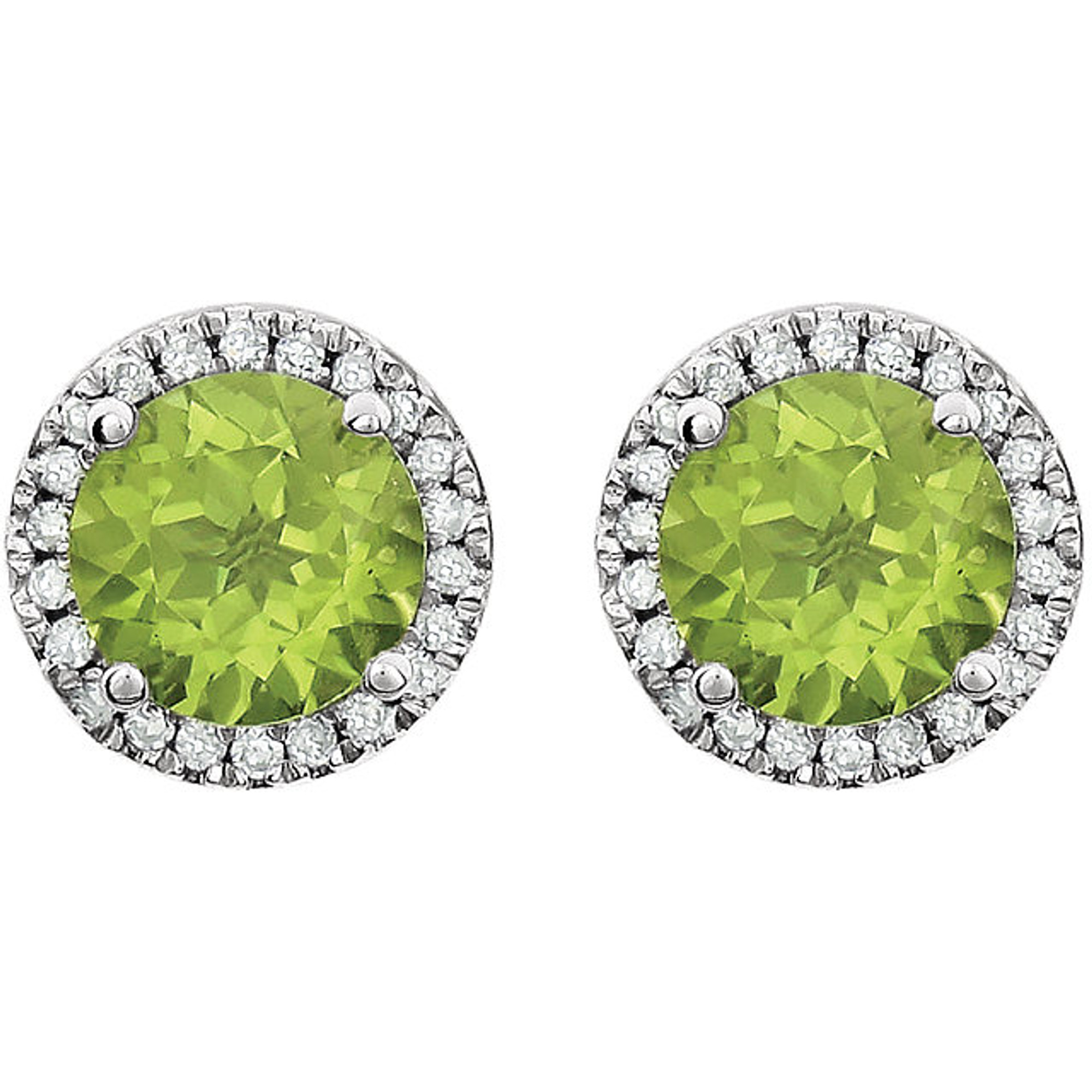 White gold store peridot earrings