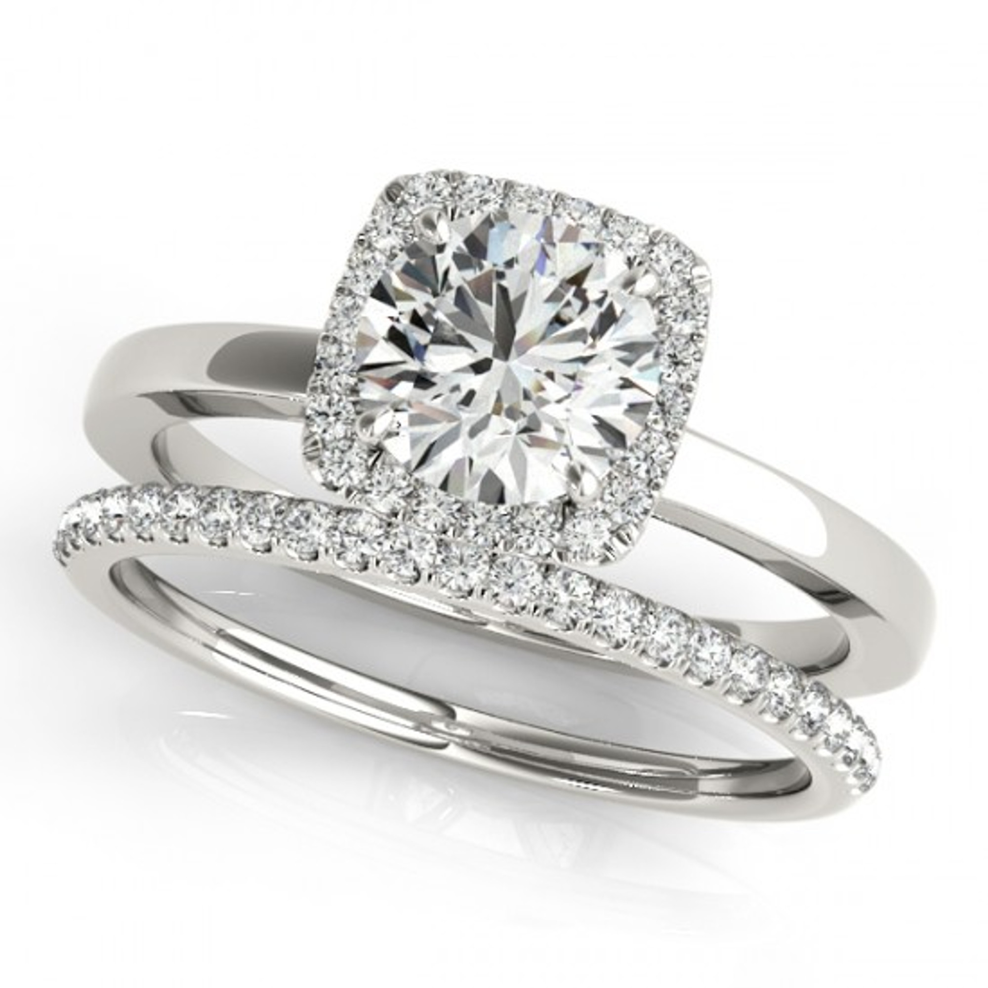 Diamond Engagement Ring 1/2 ct tw Round-cut 10K White Gold | Kay