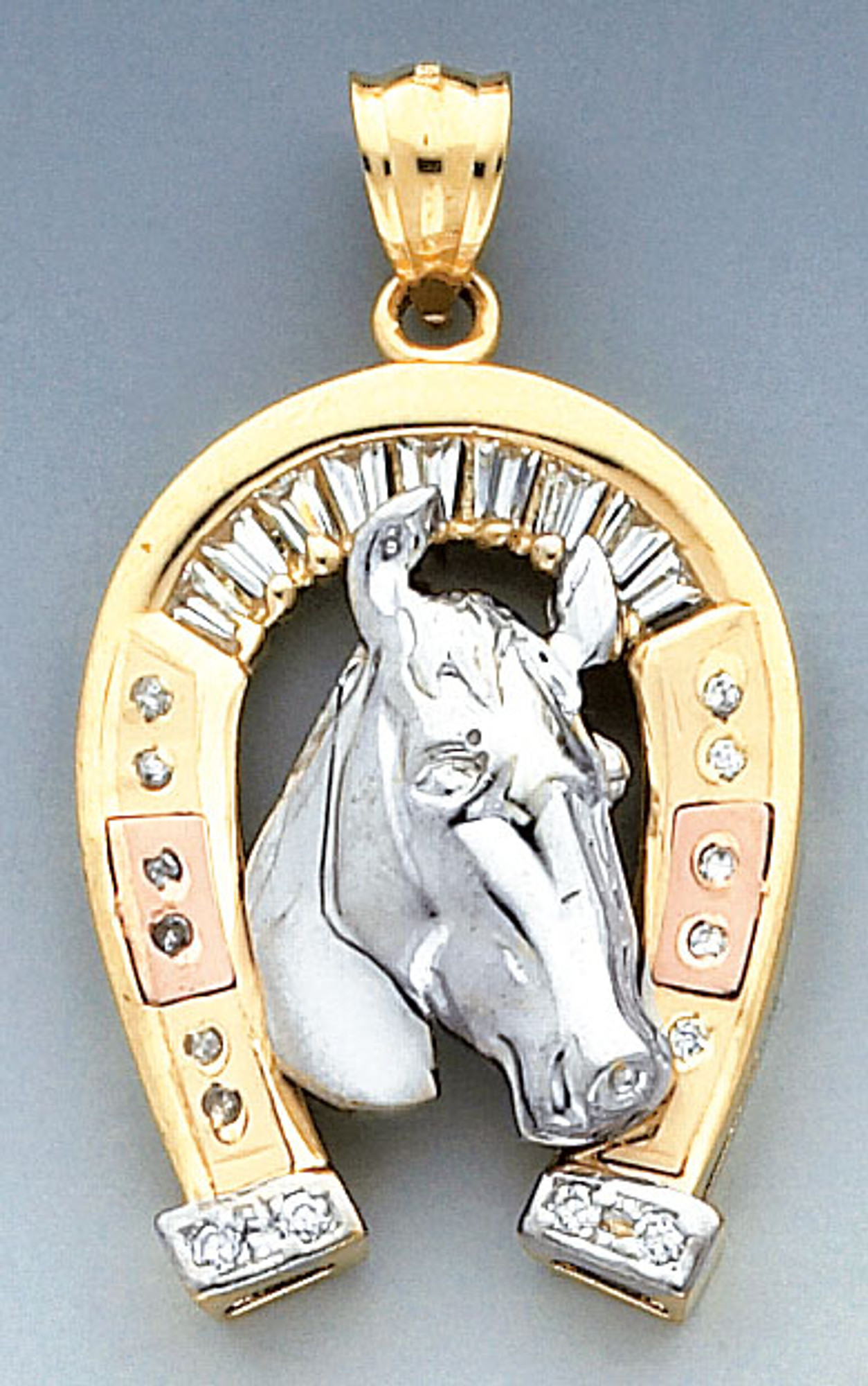 Horseshoe pendant gold clearance