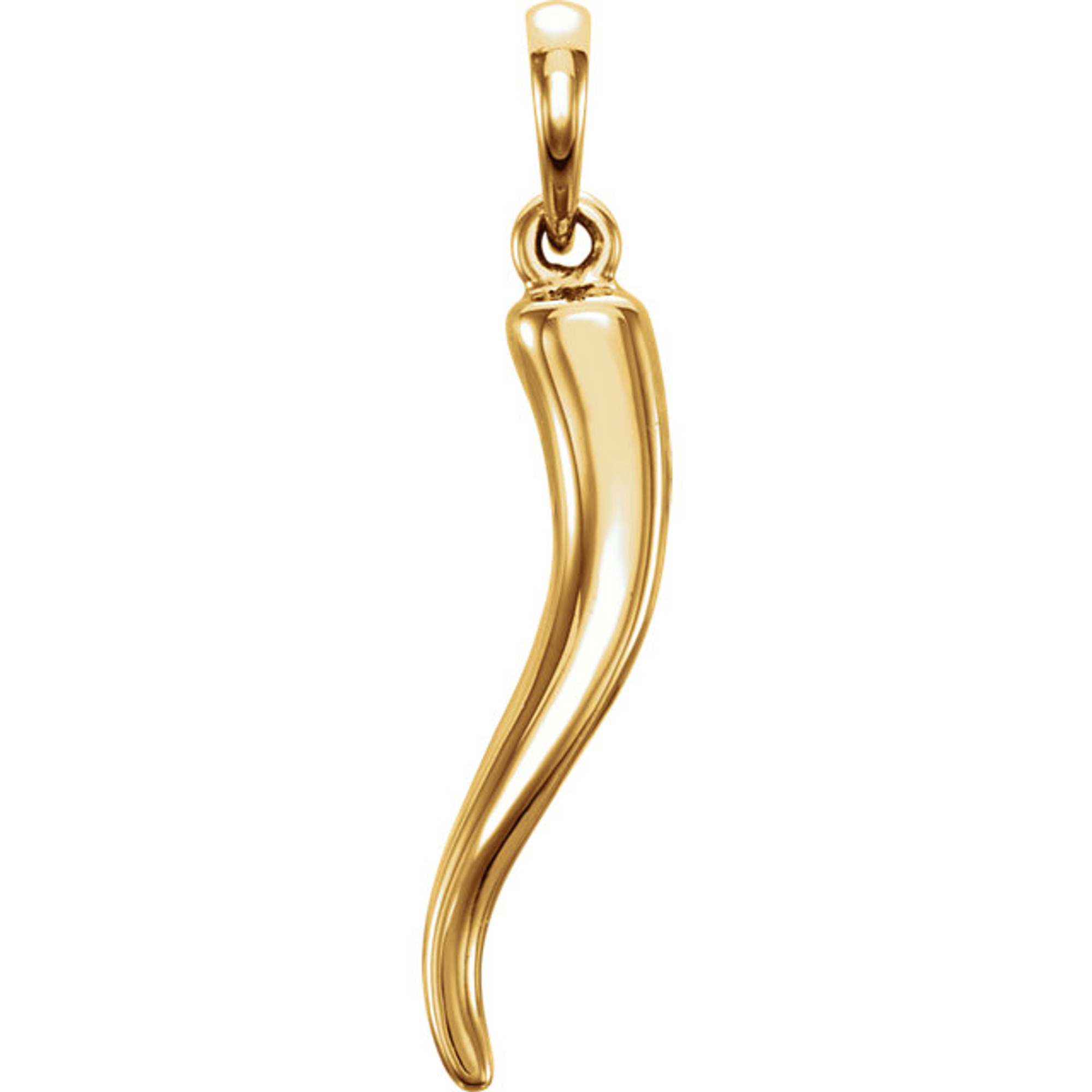 14K Yellow Gold Italian Horn Necklace – Bernatti Designs