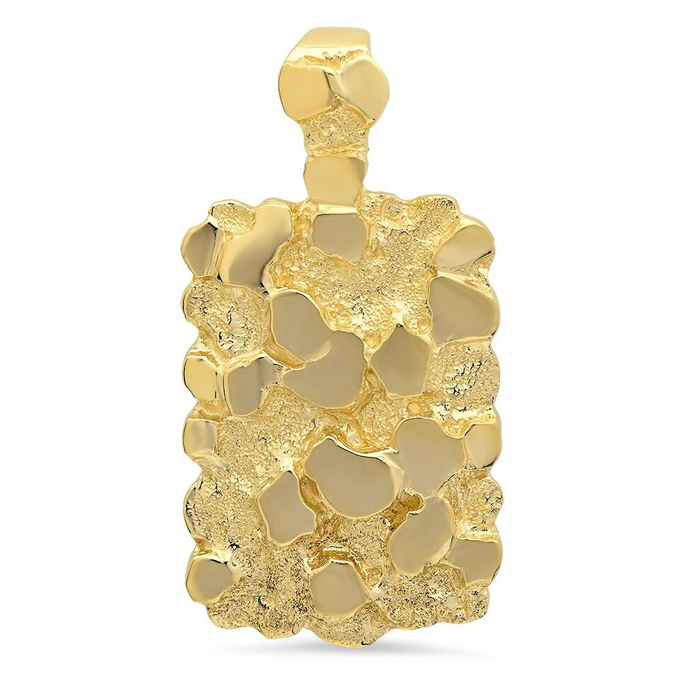 14k Yellow gold Rectangle Nugget 