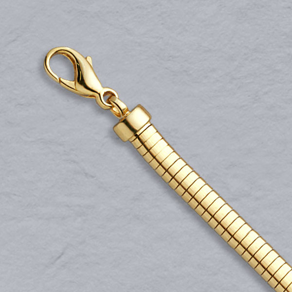 18K Yellow Gold Oval Snake Chain 4.1mm 