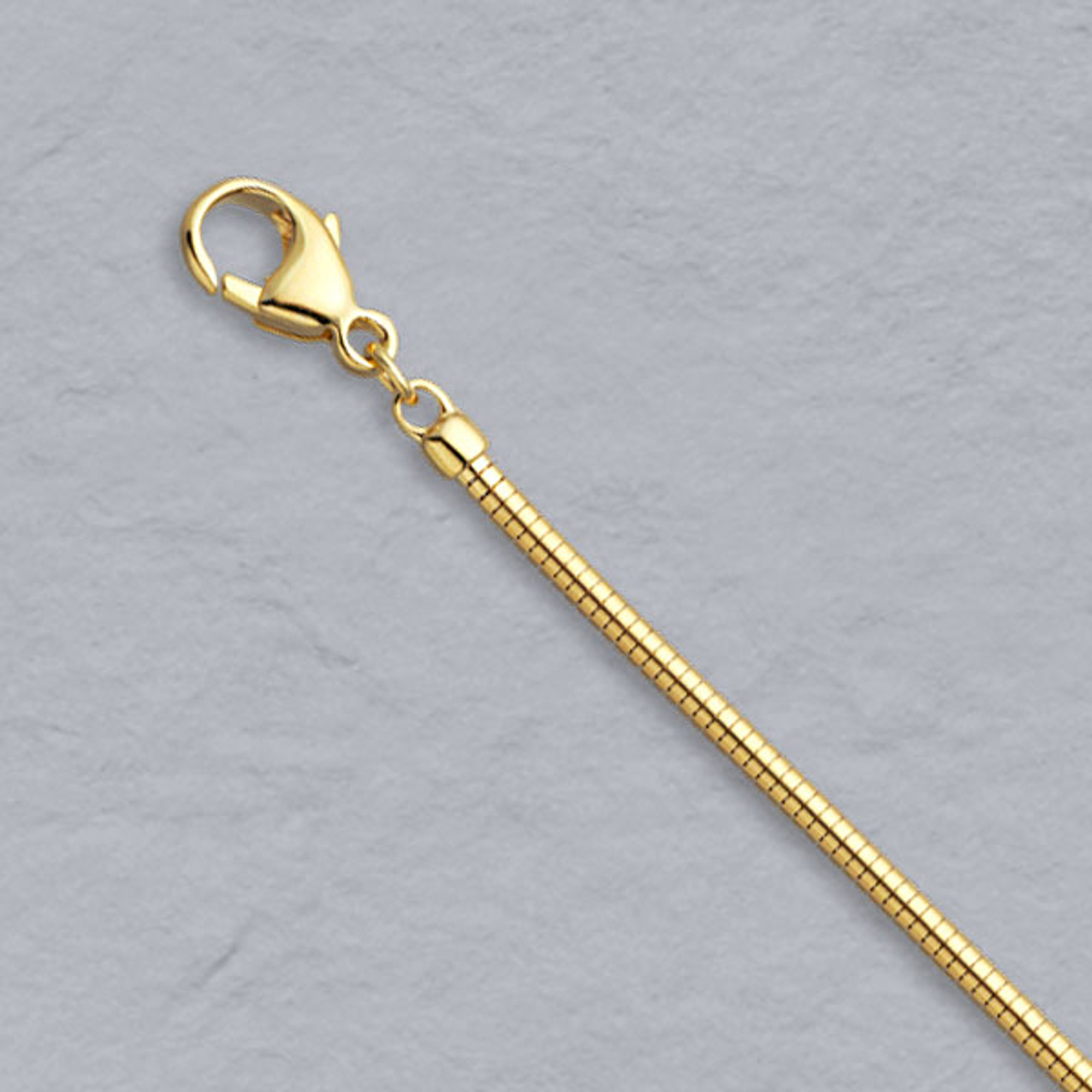 18k Yellow Gold 2.0mm Round Snake Chain 20 Inches