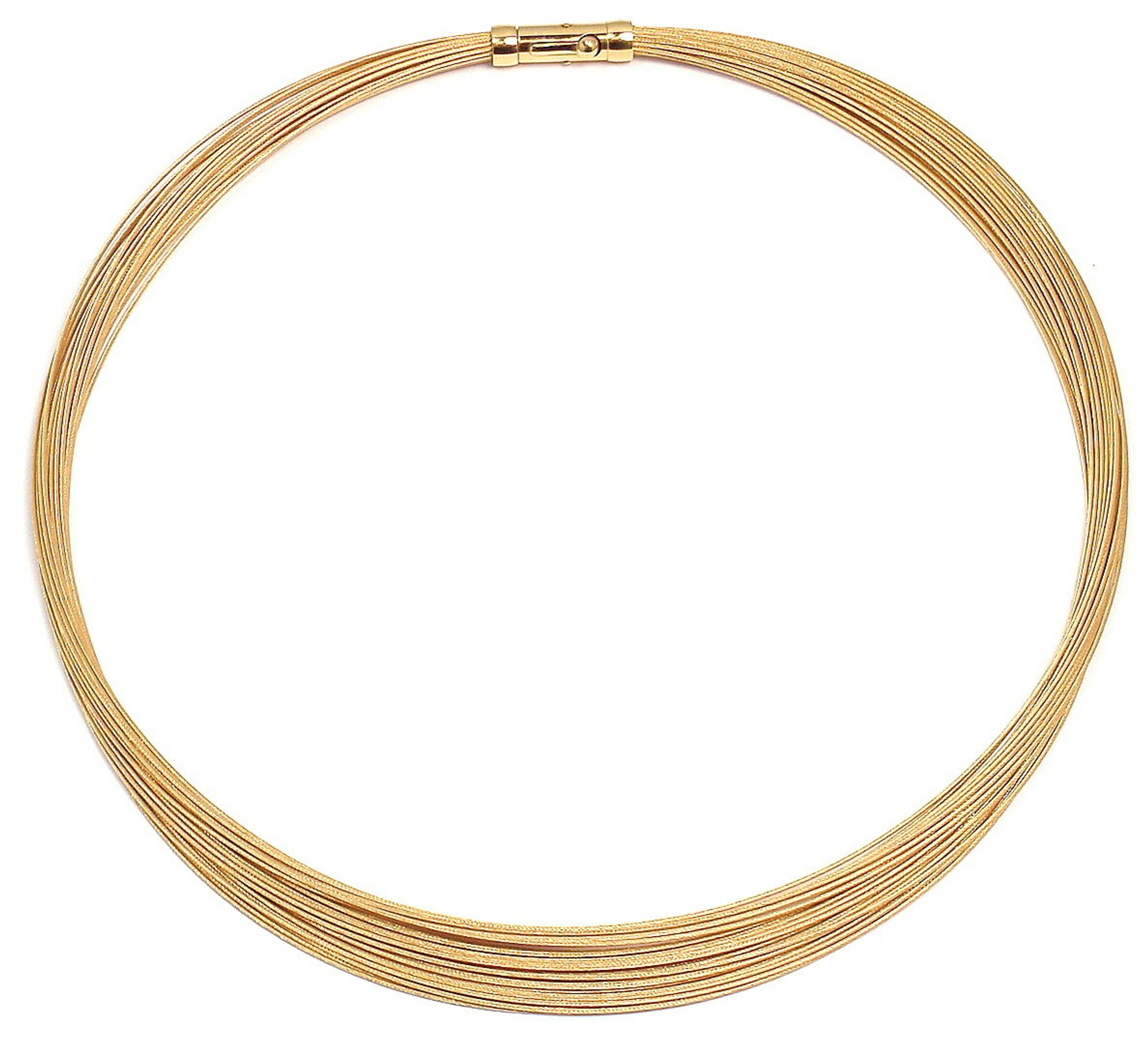 multi strand 14k gold necklace