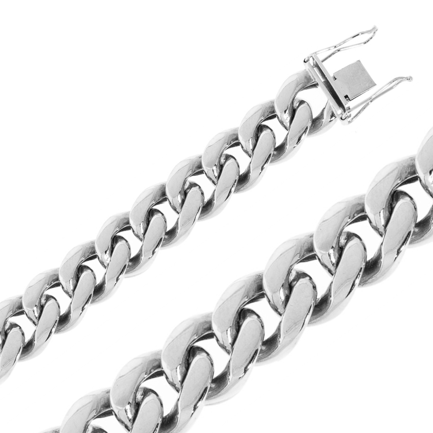 14K White Gold 16mm Miami Cuban Chain 