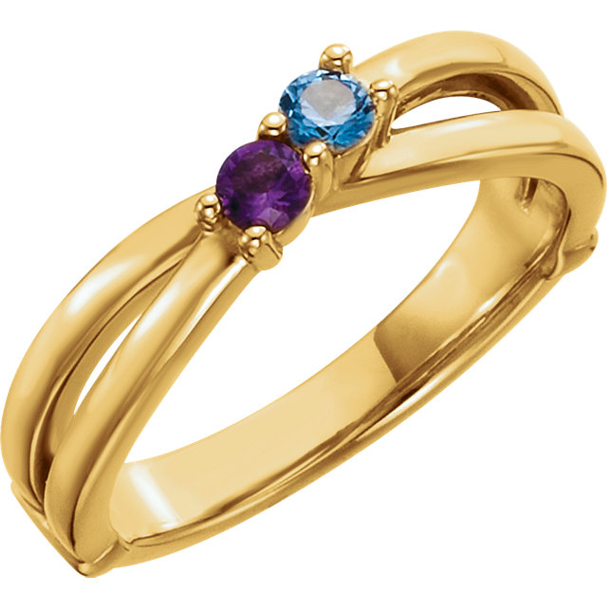 Gold mothers ring 3 stones clearance