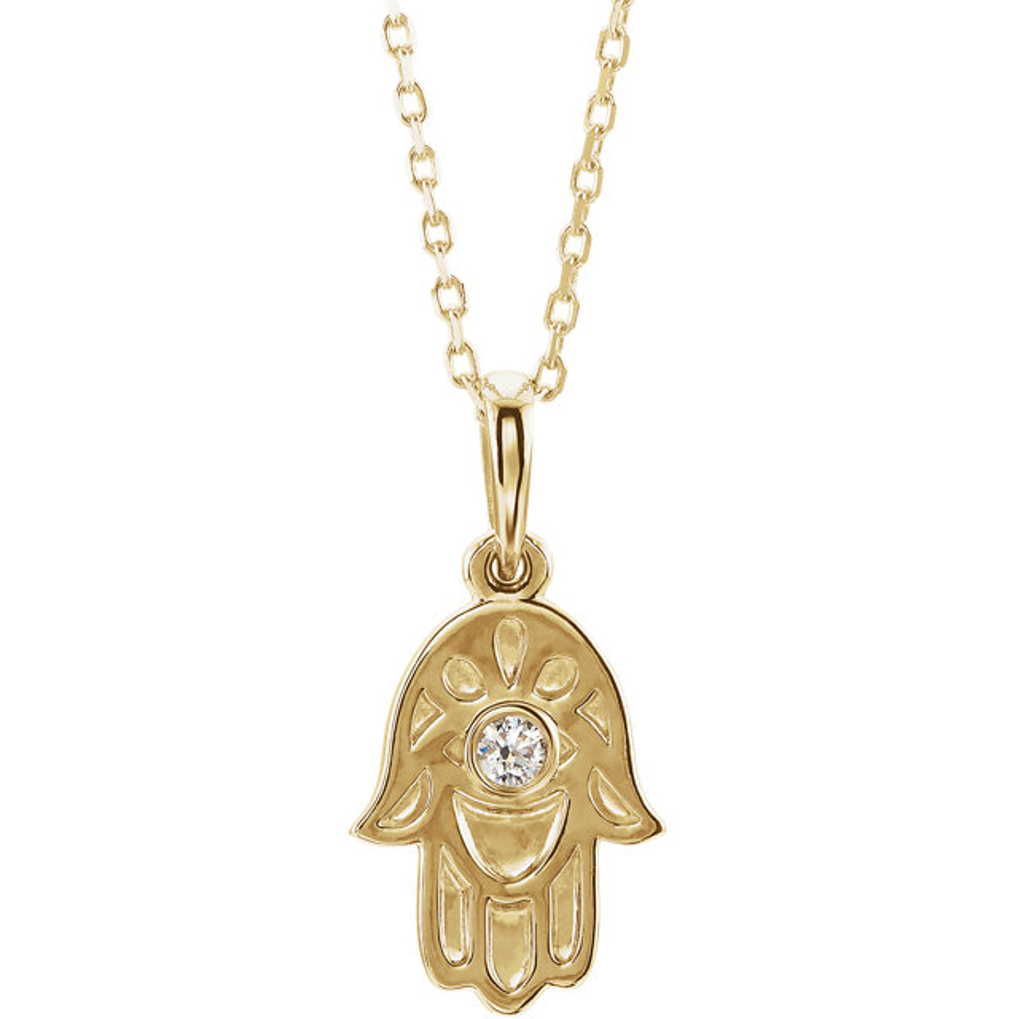 Y2K Charm Pendant Gold Necklace - Hamsa Hand Evil Eye – The Ambition  Collective
