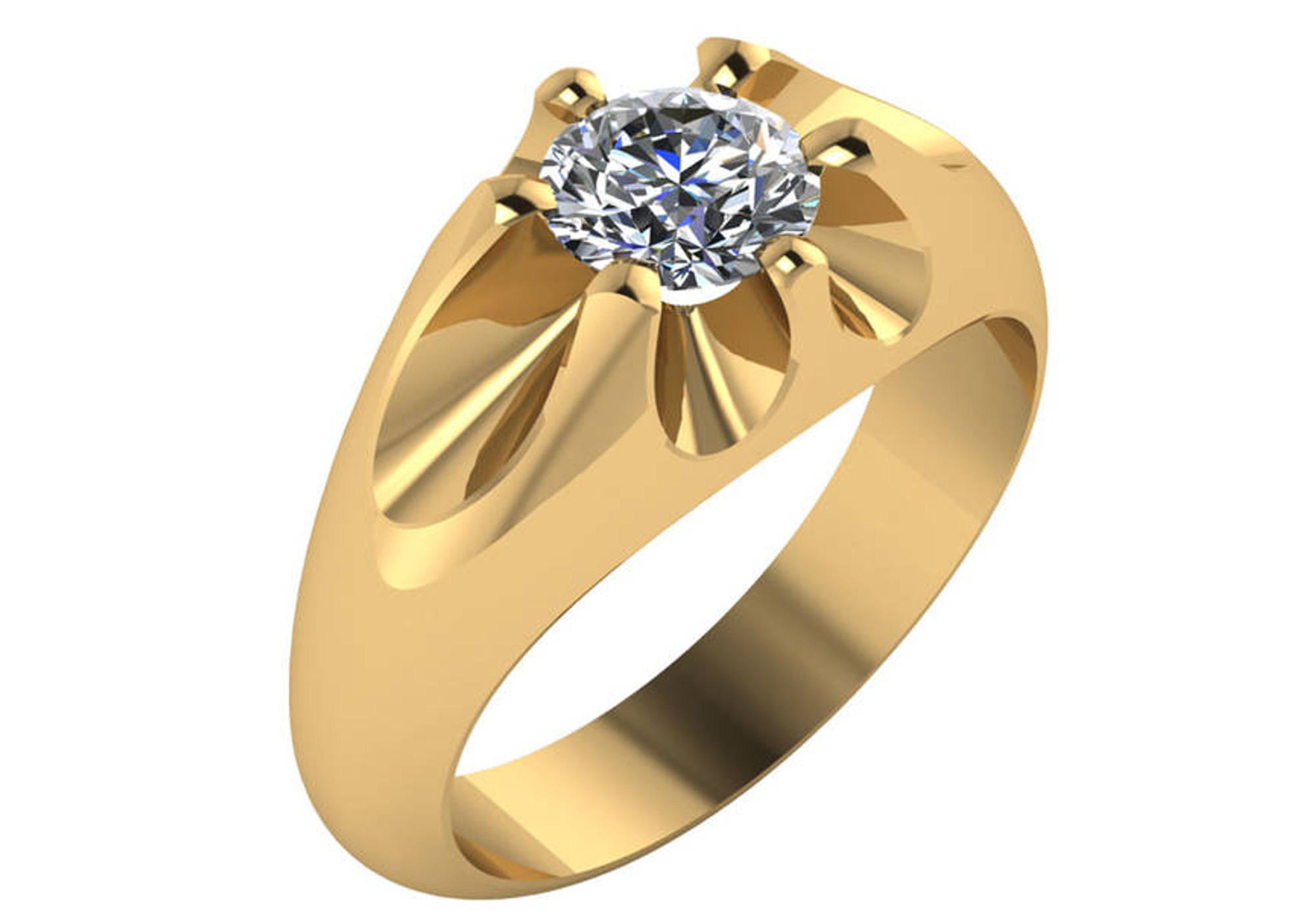 Single Diamond Ring | Single Diamond Band for Brides at Liven – Liven  Company