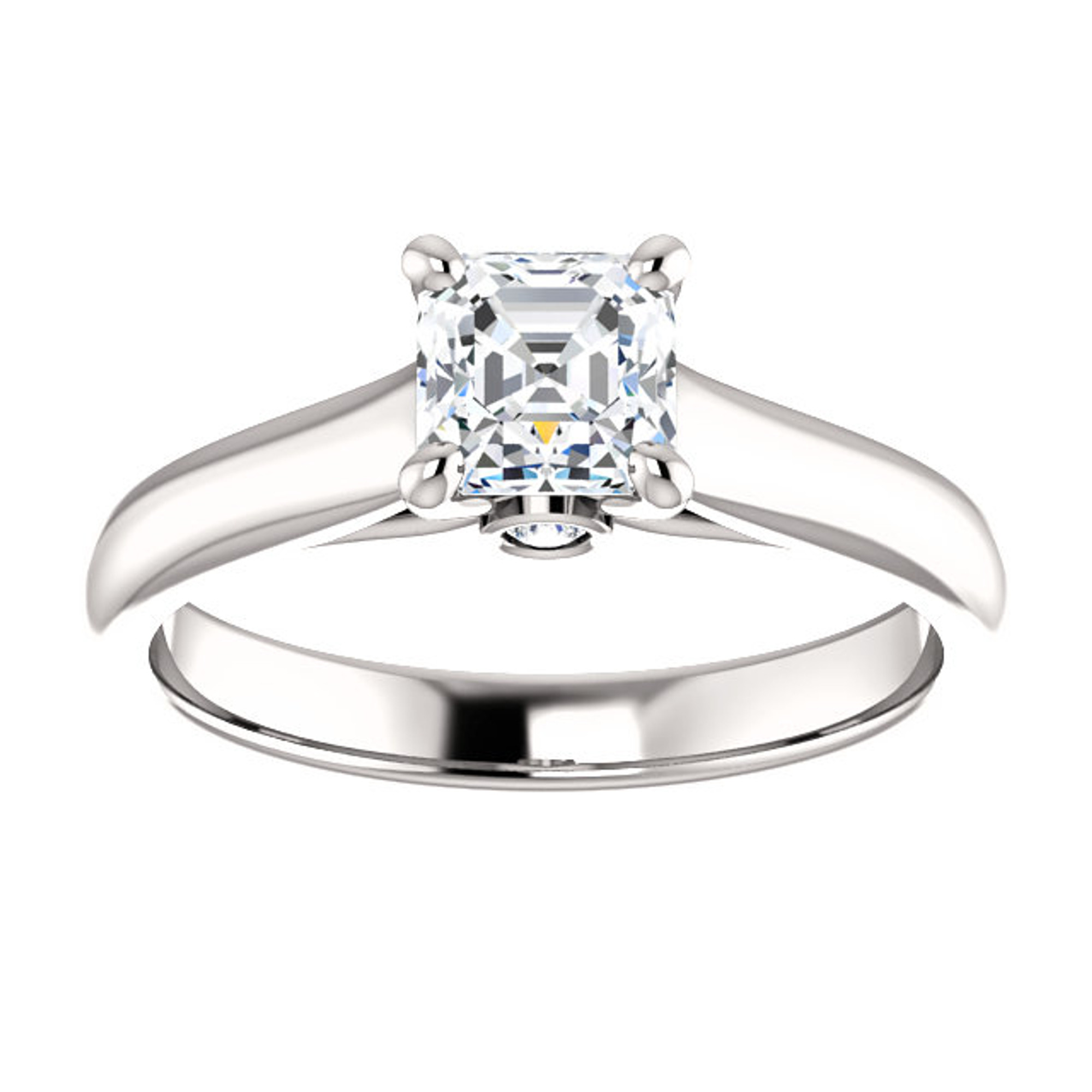 Asscher cut engagement on sale rings 2 carat