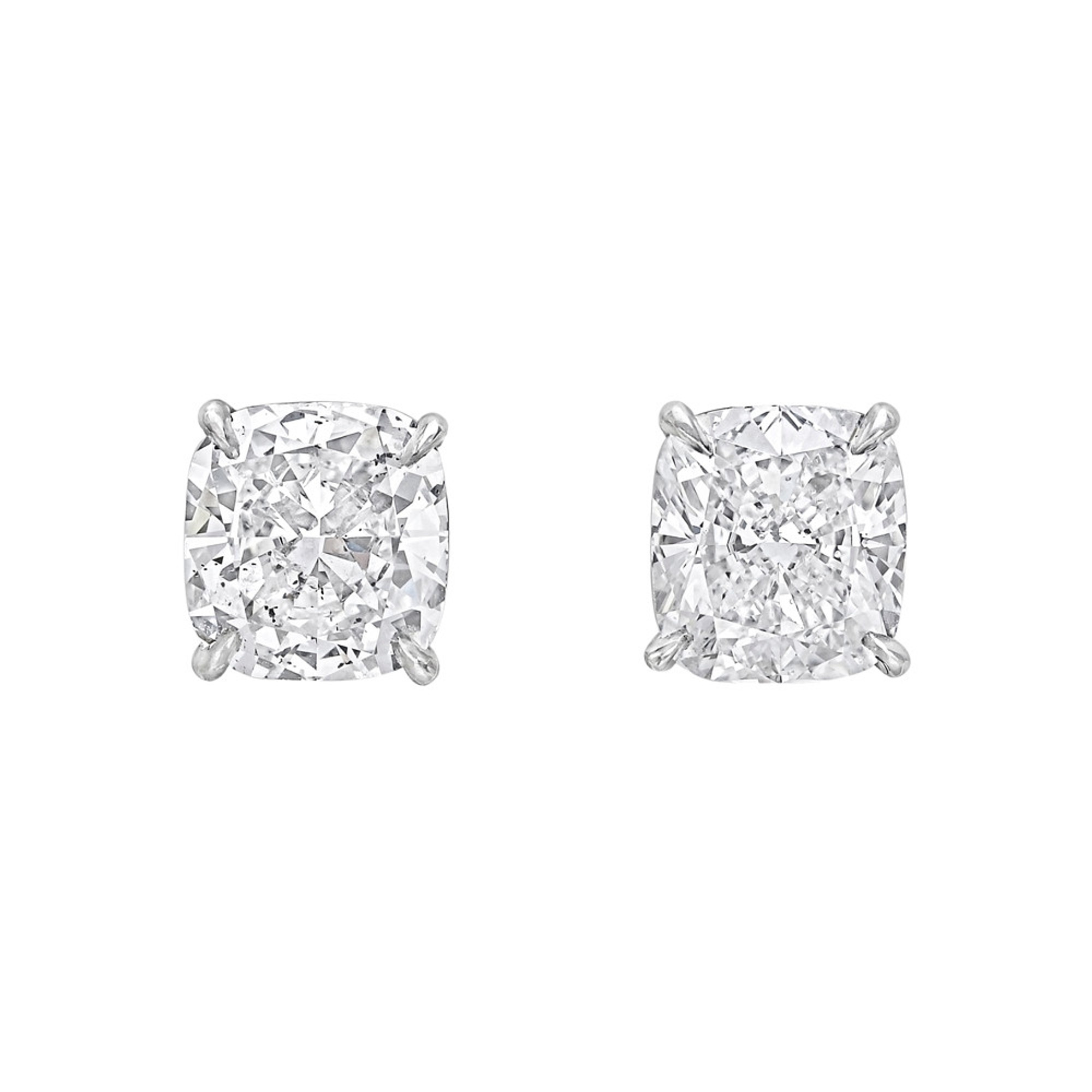 Zales 3/8 CT. T.w. Diamond Cushion-Shaped Frame Stud Earrings in 10K White  Gold | CoolSprings Galleria