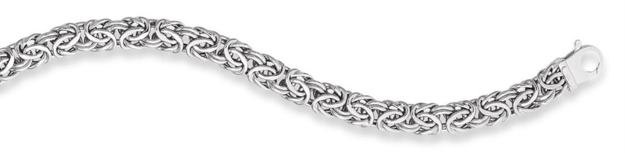 7mm Byzantine Chain Bracelet in Sterling Silver