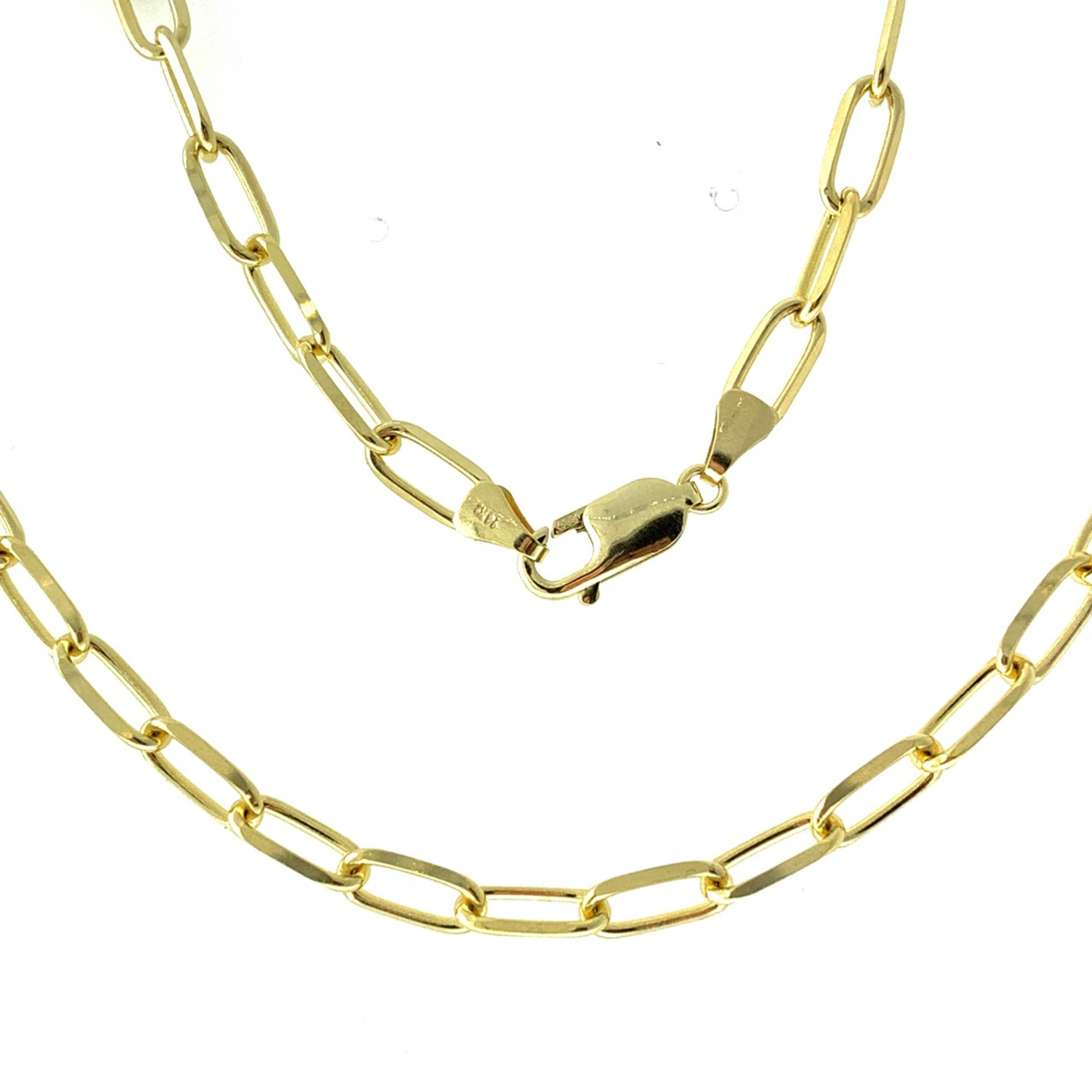 14K Yellow Gold 4.5mm Paperclip Necklace