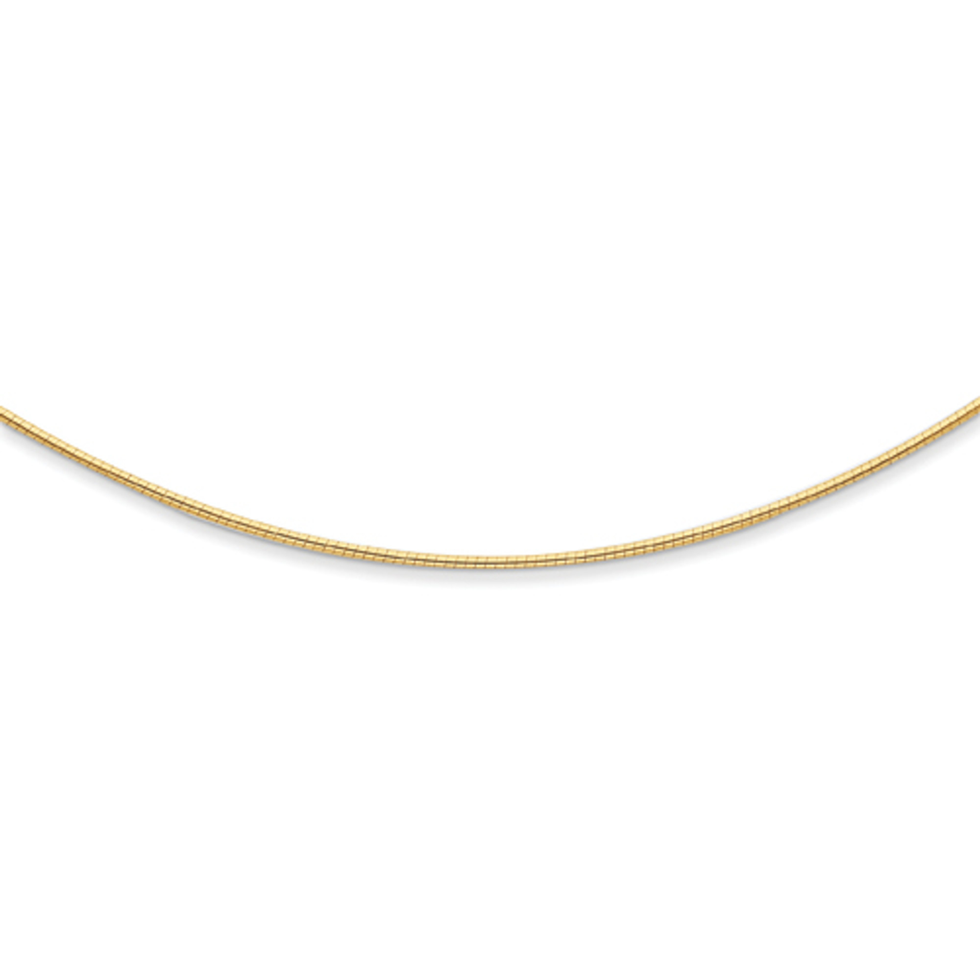 Yellow Gold Flat Omega Necklace - 5 For Sale on 1stDibs