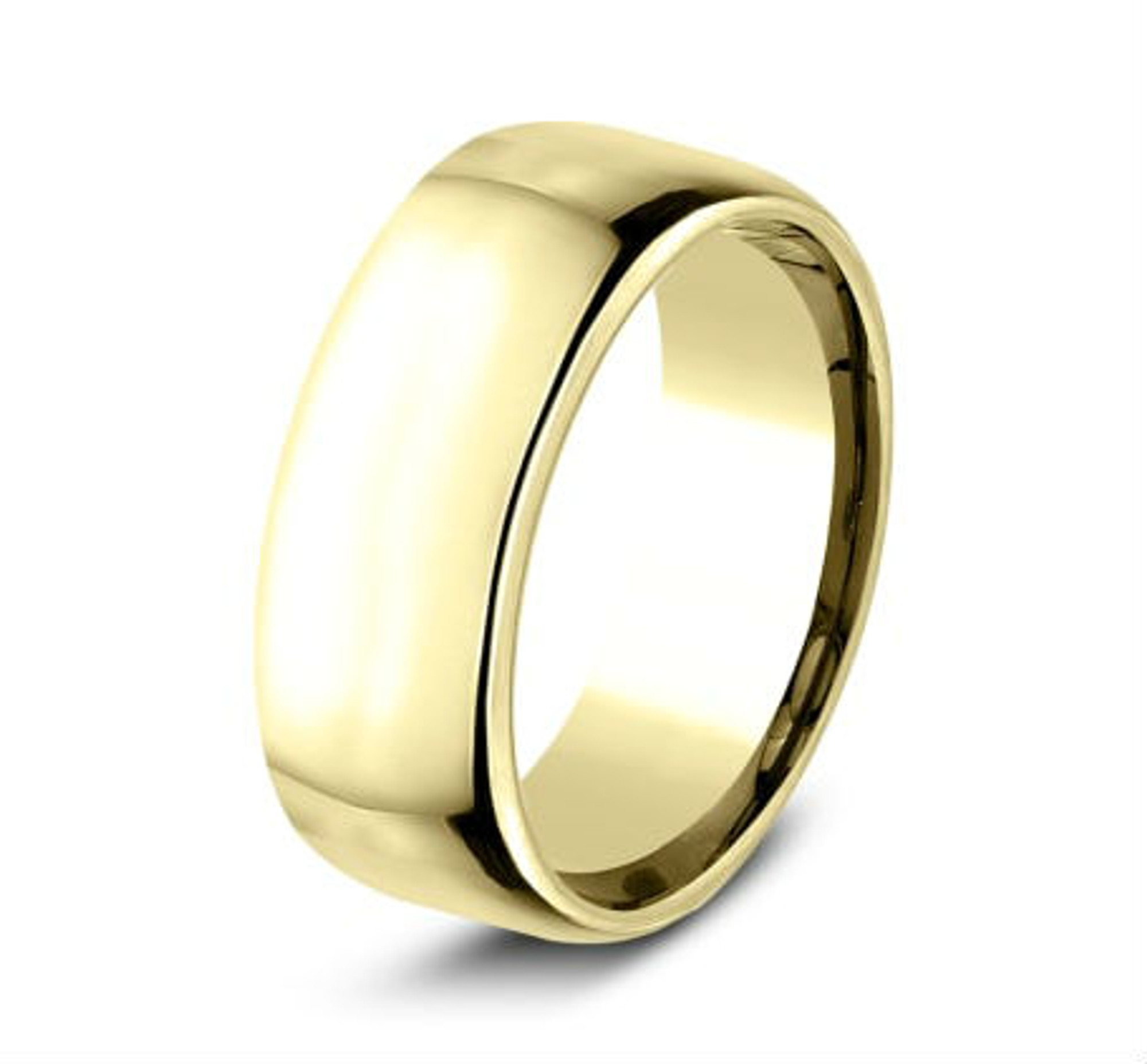 14k Yellow Gold Benchmark Euro Domed Comfort Fit Band 9.0mm.