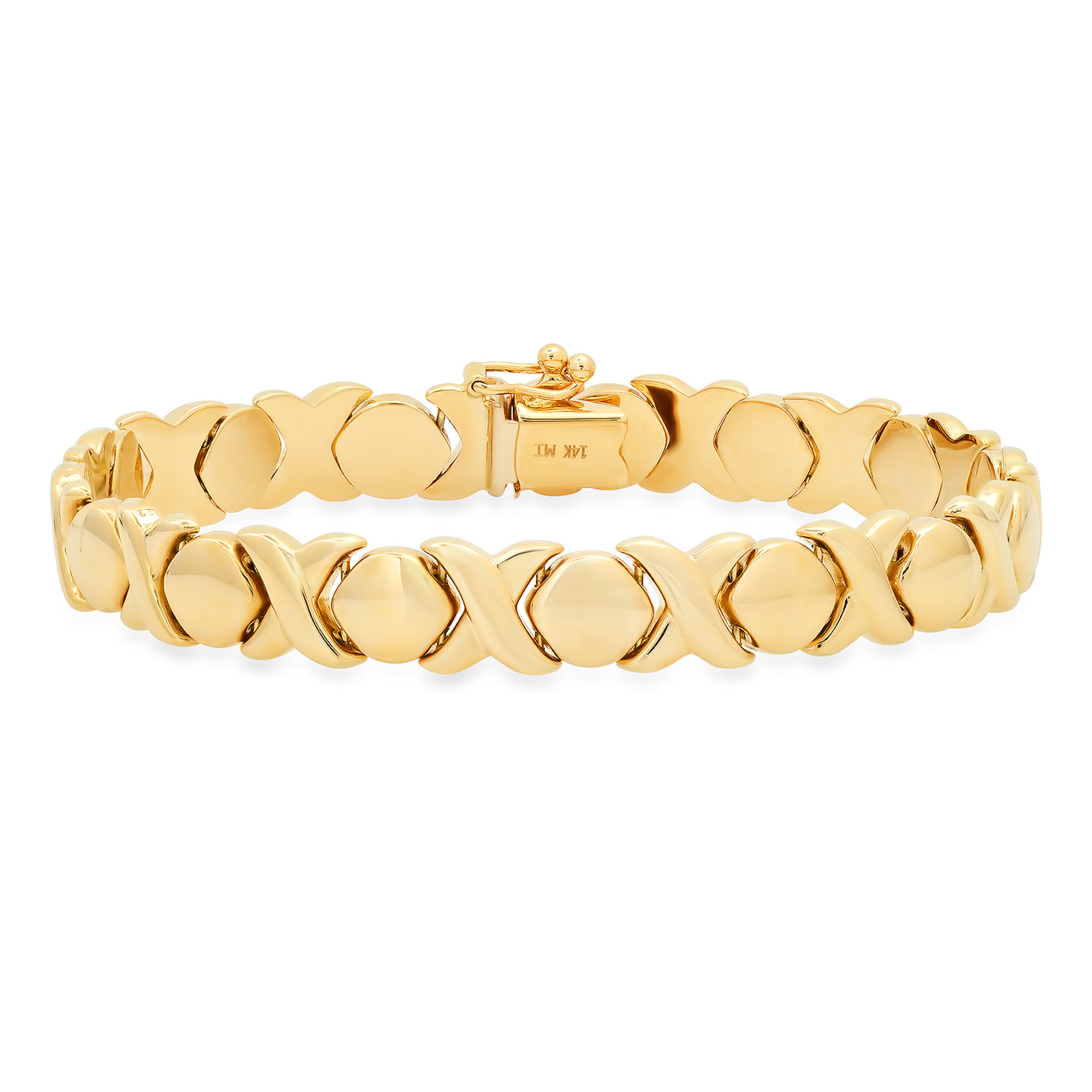 14k Kids Gold ID Bracelet with Gold Name Overlay — MyAZGold