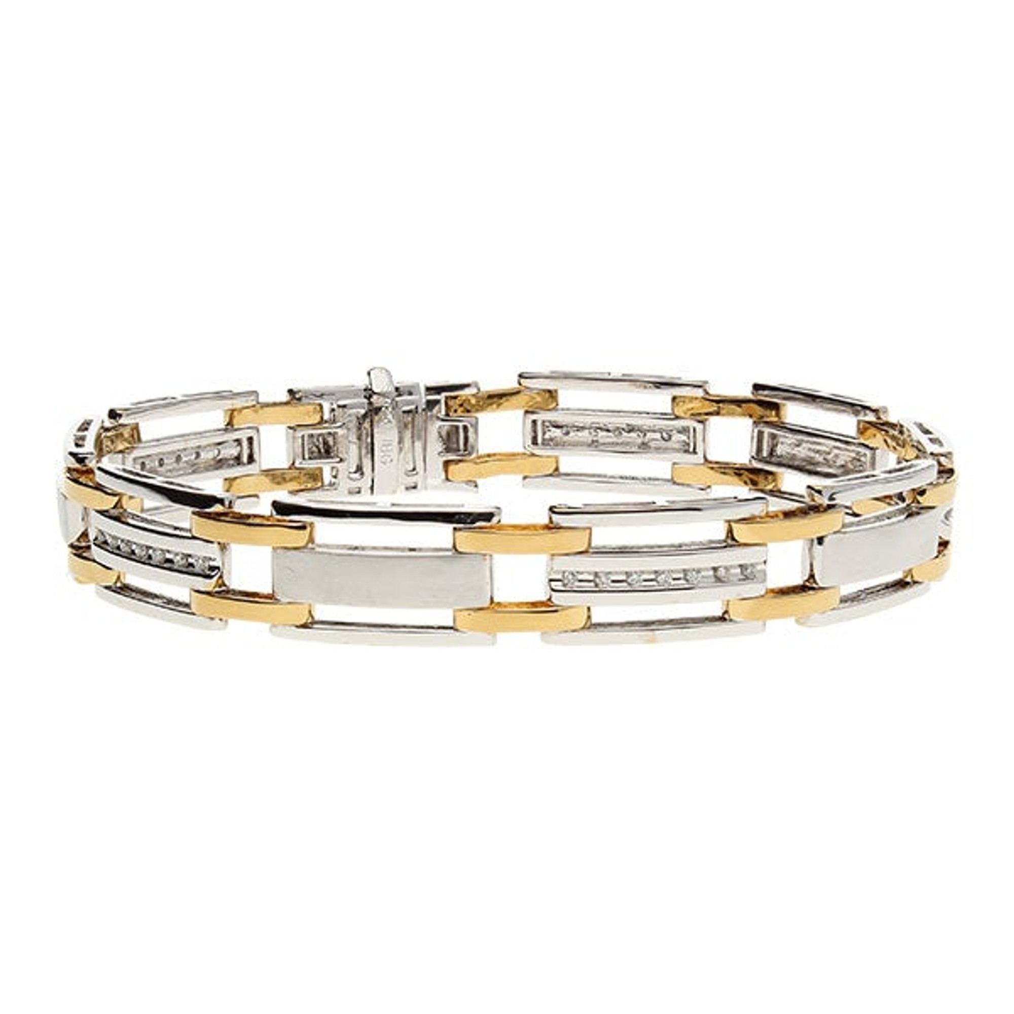 Men's 12mm curb link bracelet in 18k rose gold. – Hamra Jewelers