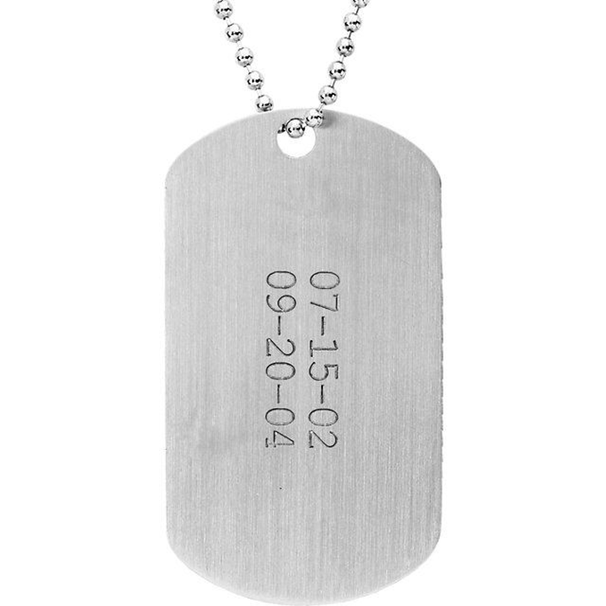 Asma Jewel House Stainless Steel Plain Double Dog Tag ID Pendant Necklace,  28