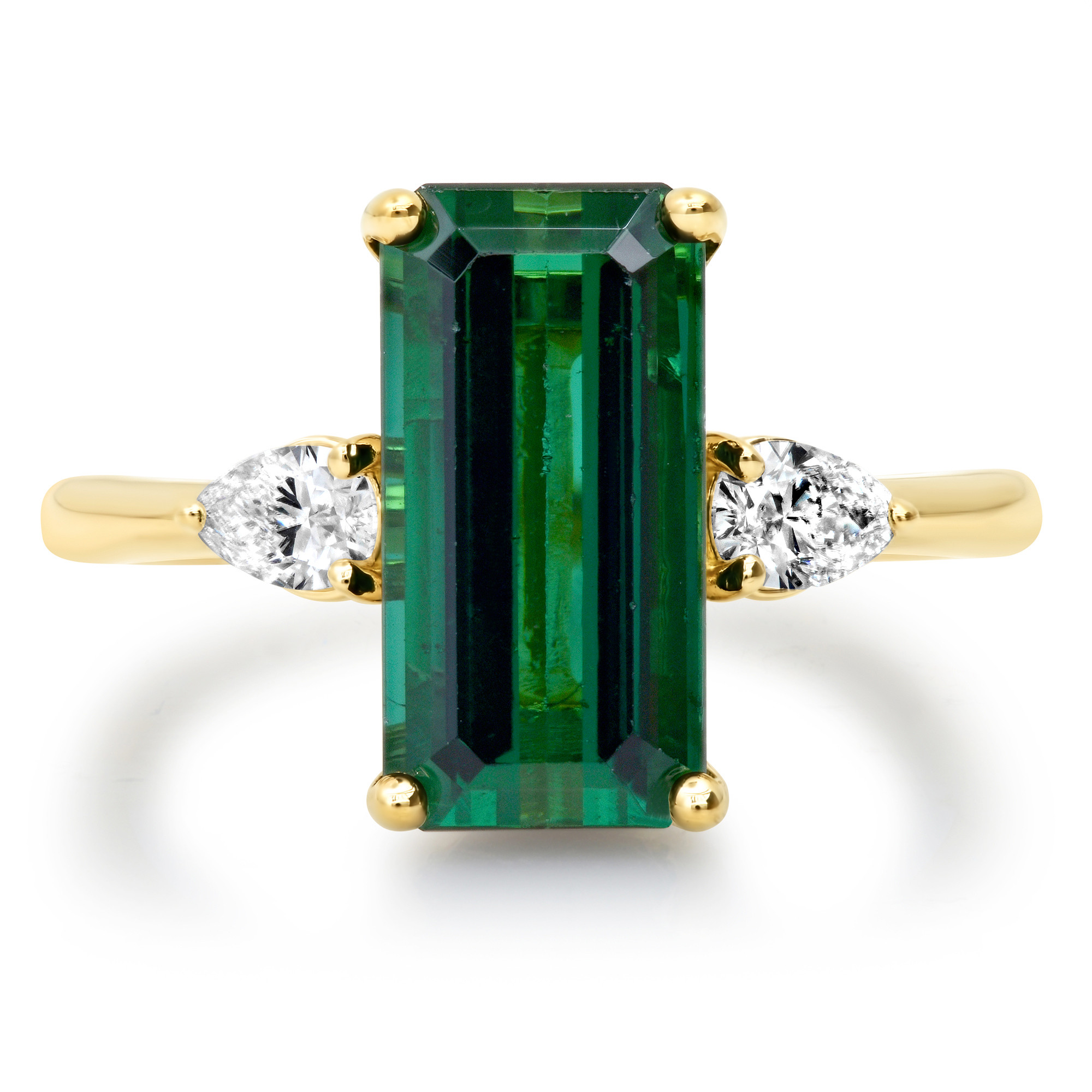 Green Tourmaline White Gold Diamond Ring – Meira T Boutique