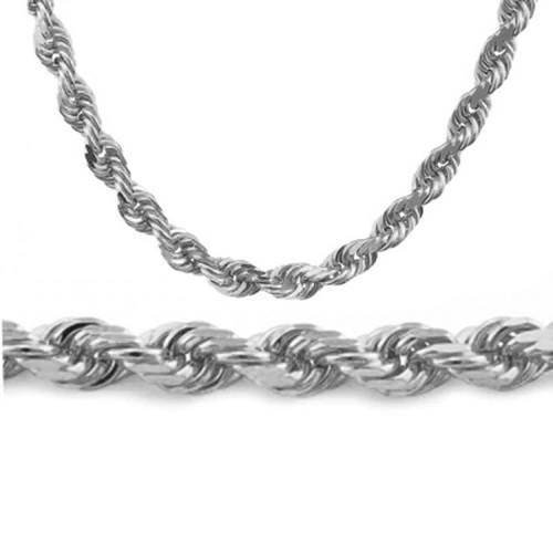 Chains 18k White Gold Rope (Diamond Cut 