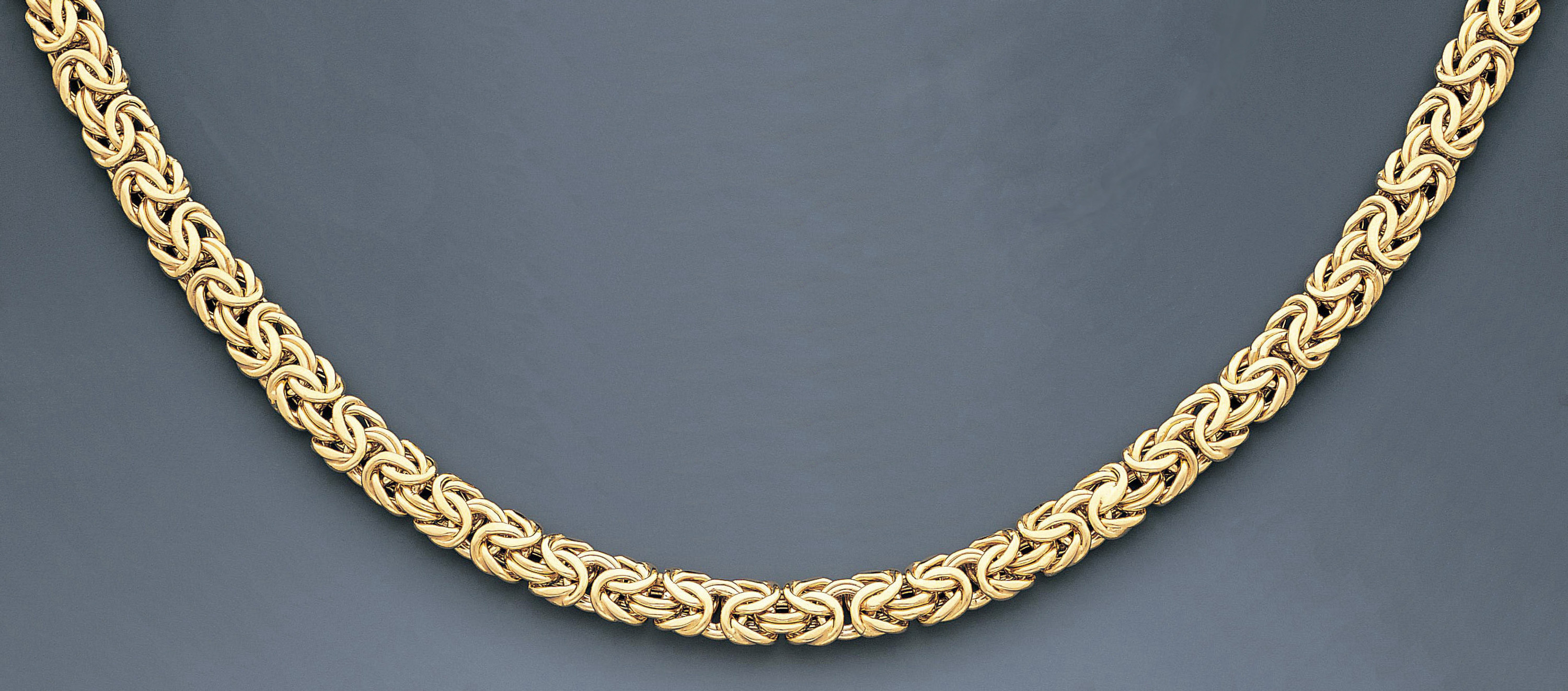14k Gold 9mm Byzantine Necklace 16 Inches 14k Gold 9mm Byzantine Necklace 16 Inches