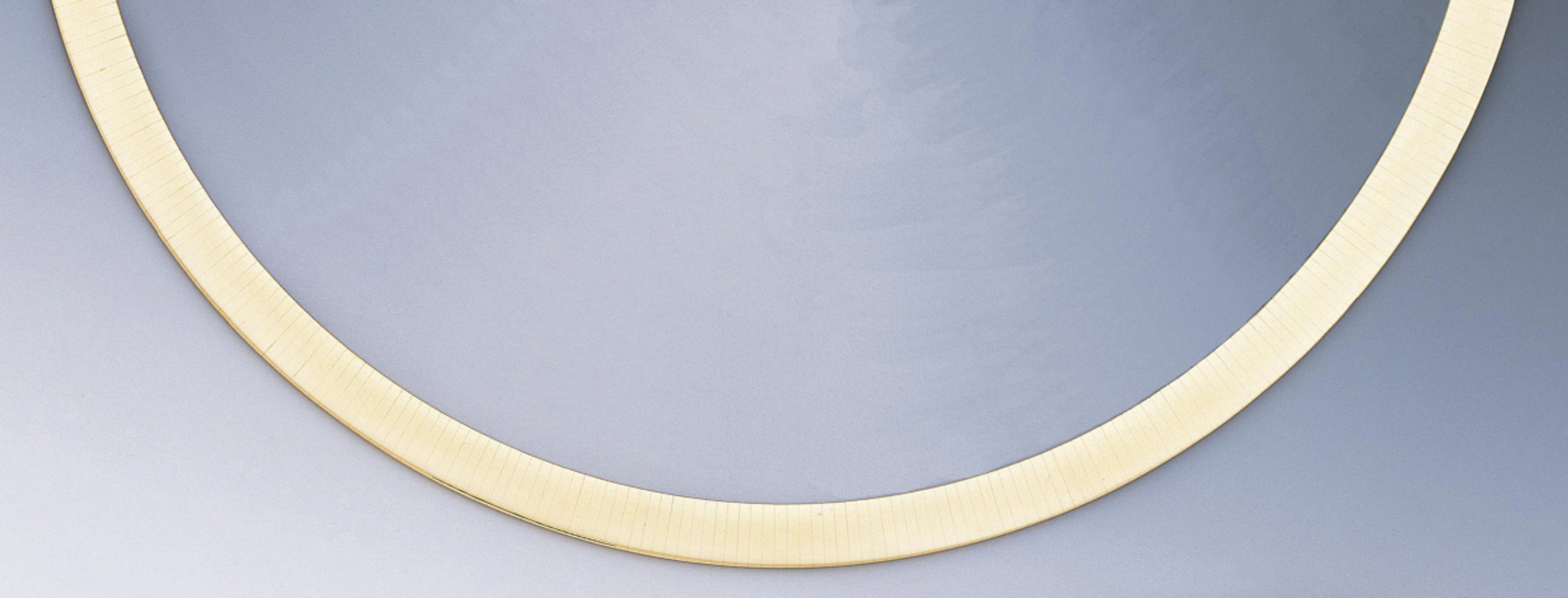 14k Gold 8mm Flat Omega Necklace 16 Inches 14k Gold 8mm Flat Omega Necklace 16 Inches
