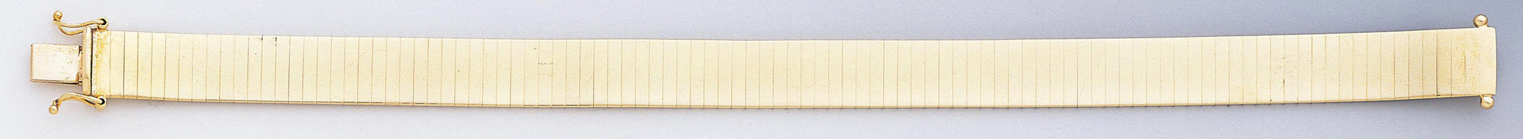 14k Gold 8mm Flat Omega Bracelet 7 Inches 14k Gold 8mm Flat Omega Bracelet 7 Inches