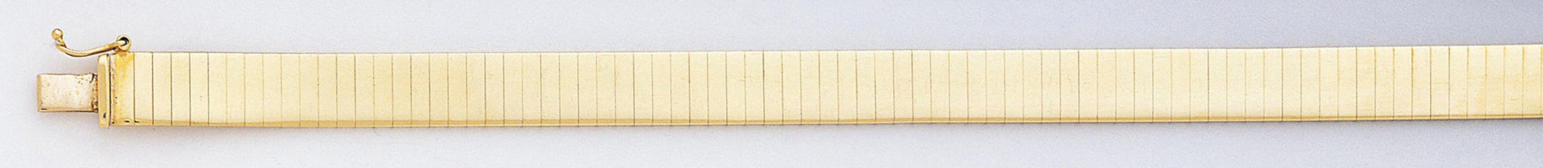 14k Gold 6mm Flat Omega Bracelet 8 Inches 14k Gold 6mm Flat Omega Bracelet 8 Inches