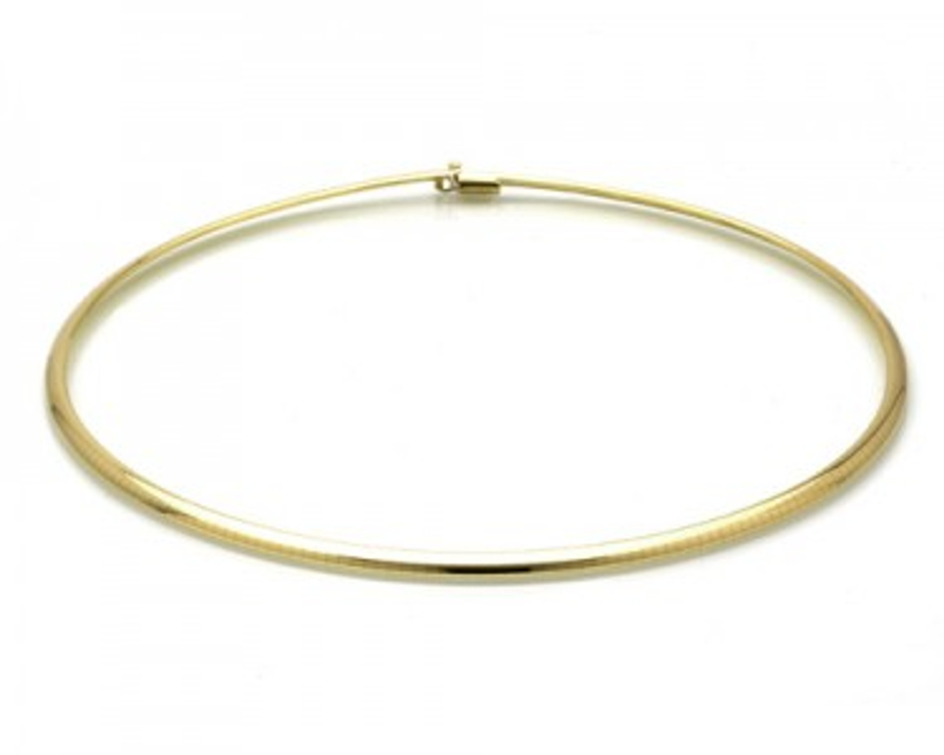 14K Yellow Gold 4mm Domed Omega Necklace 20 Inches 14K Yellow Gold 4mm Domed Omega Necklace 20 Inches