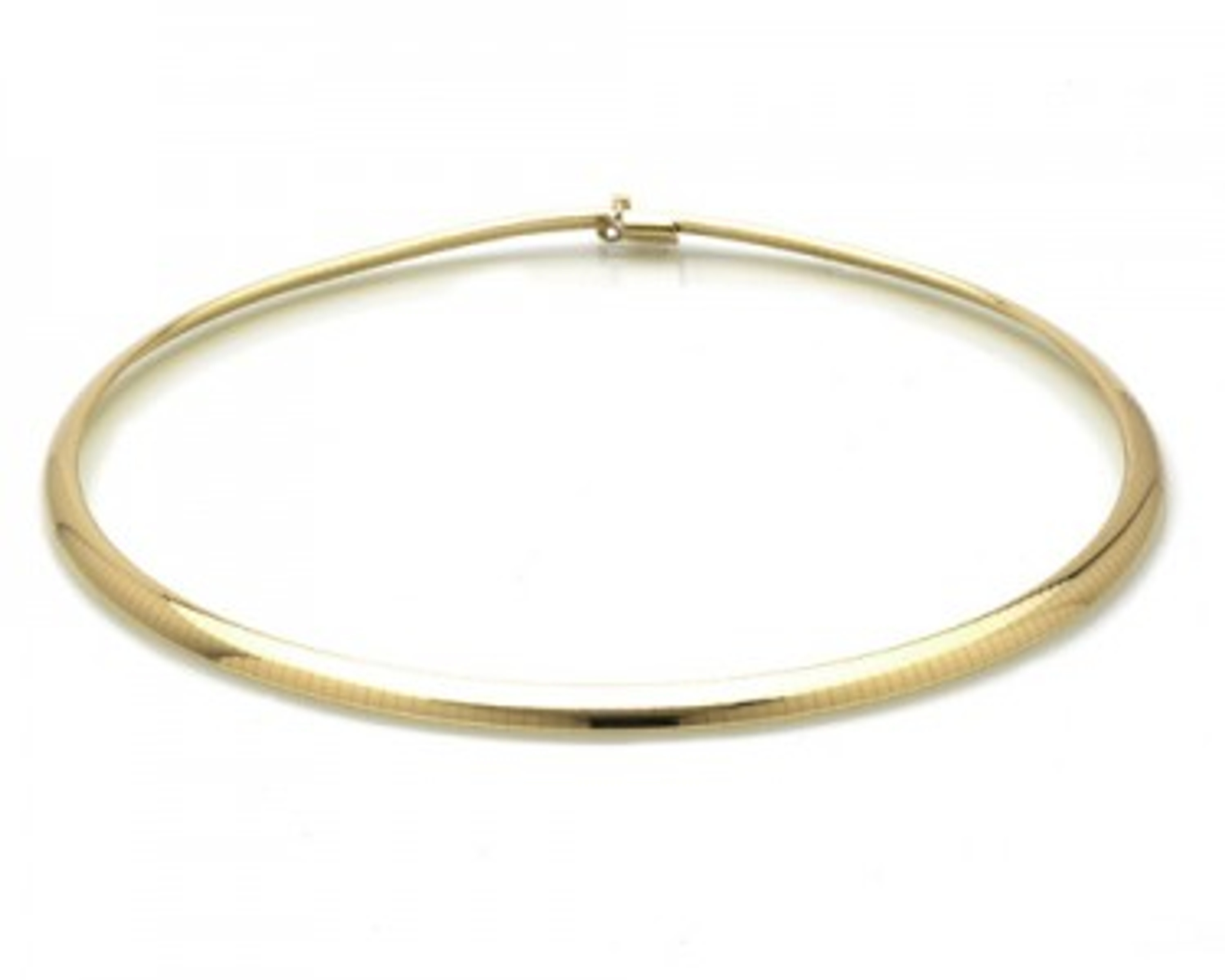 14K Yellow Gold 6mm Domed Omega Necklace 16 Inches 14K Yellow Gold 6mm Domed Omega Necklace 16 Inches