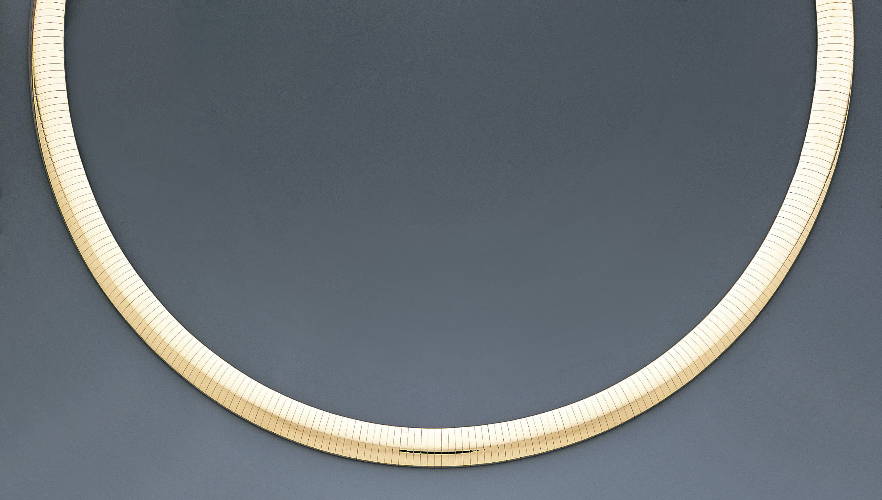 14k Gold 10mm Domed Omega Necklace 20 Inches 14k Gold 10mm Domed Omega Necklace 20 Inches