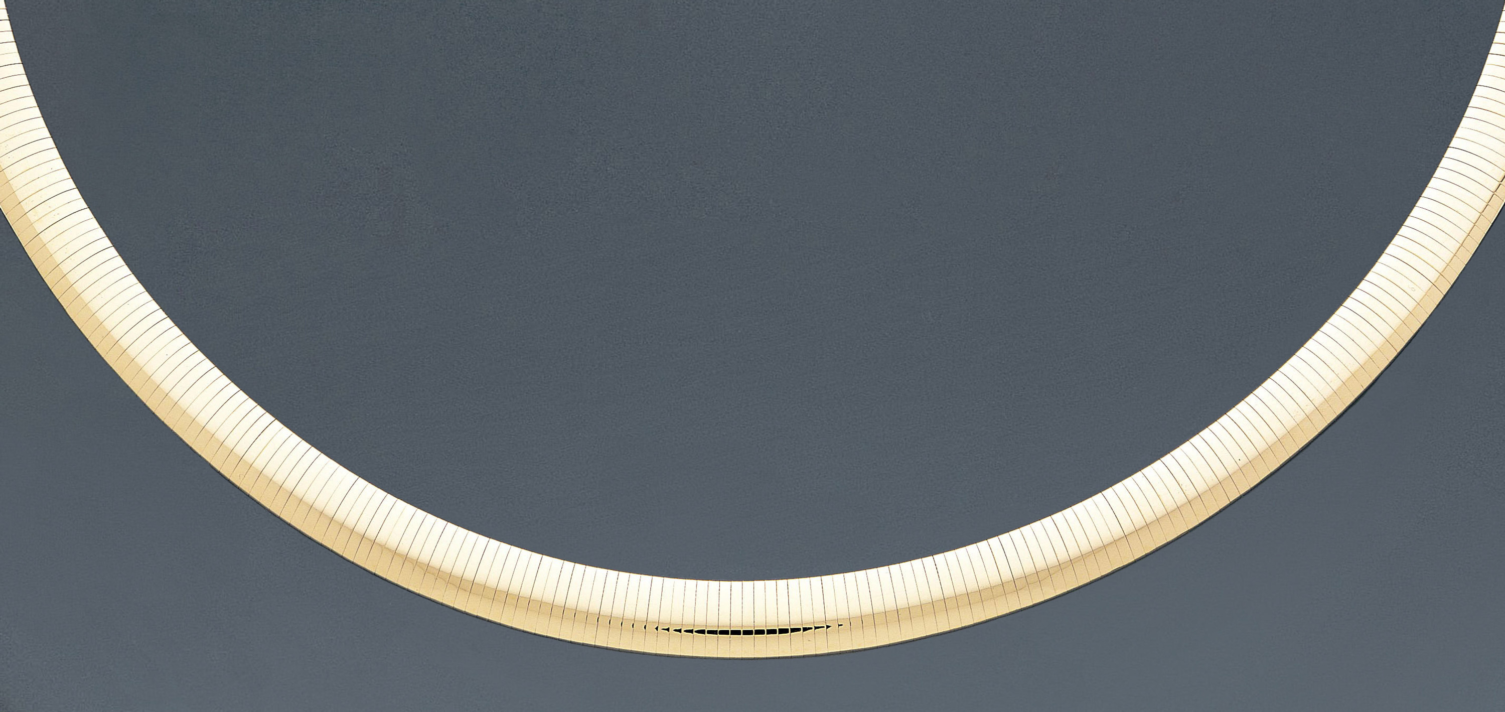 14k Gold 12mm Domed Omega Necklace 16 Inches 14k Gold 12mm Domed Omega Necklace 16 Inches