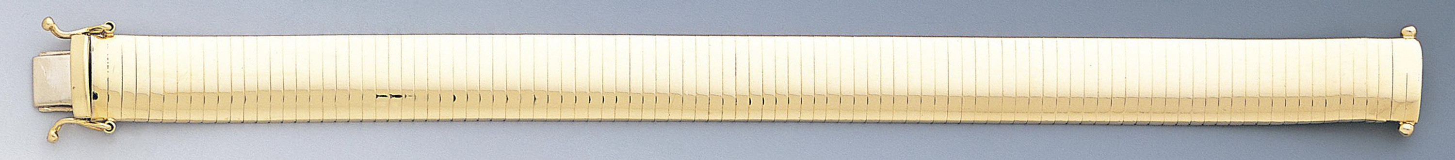 14k Gold 10mm Domed Omega Bracelet 8 Inches 14k Gold 10mm Domed Omega Bracelet 8 Inches