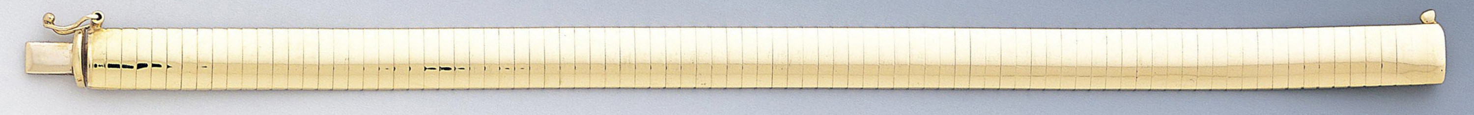 14k Gold 8mm Domed Omega Bracelet 8 Inches 14k Gold 8mm Domed Omega Bracelet 8 Inches