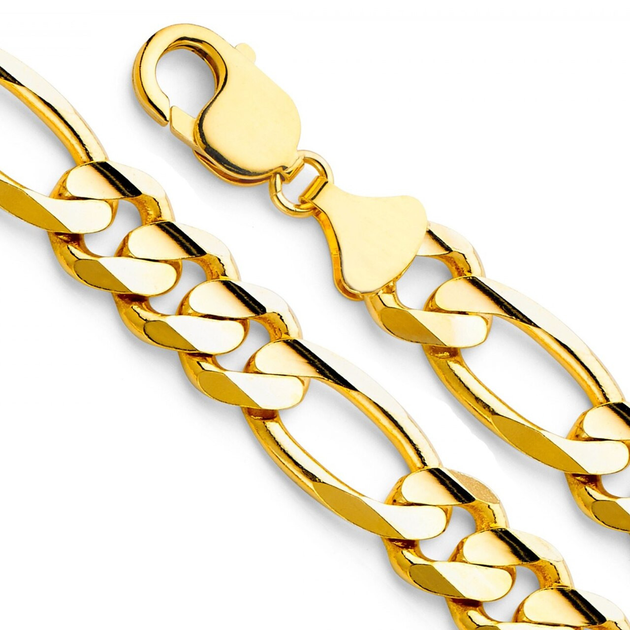 14k Gold 15mm Figaro Chain 24 Inches| Sarraf.com