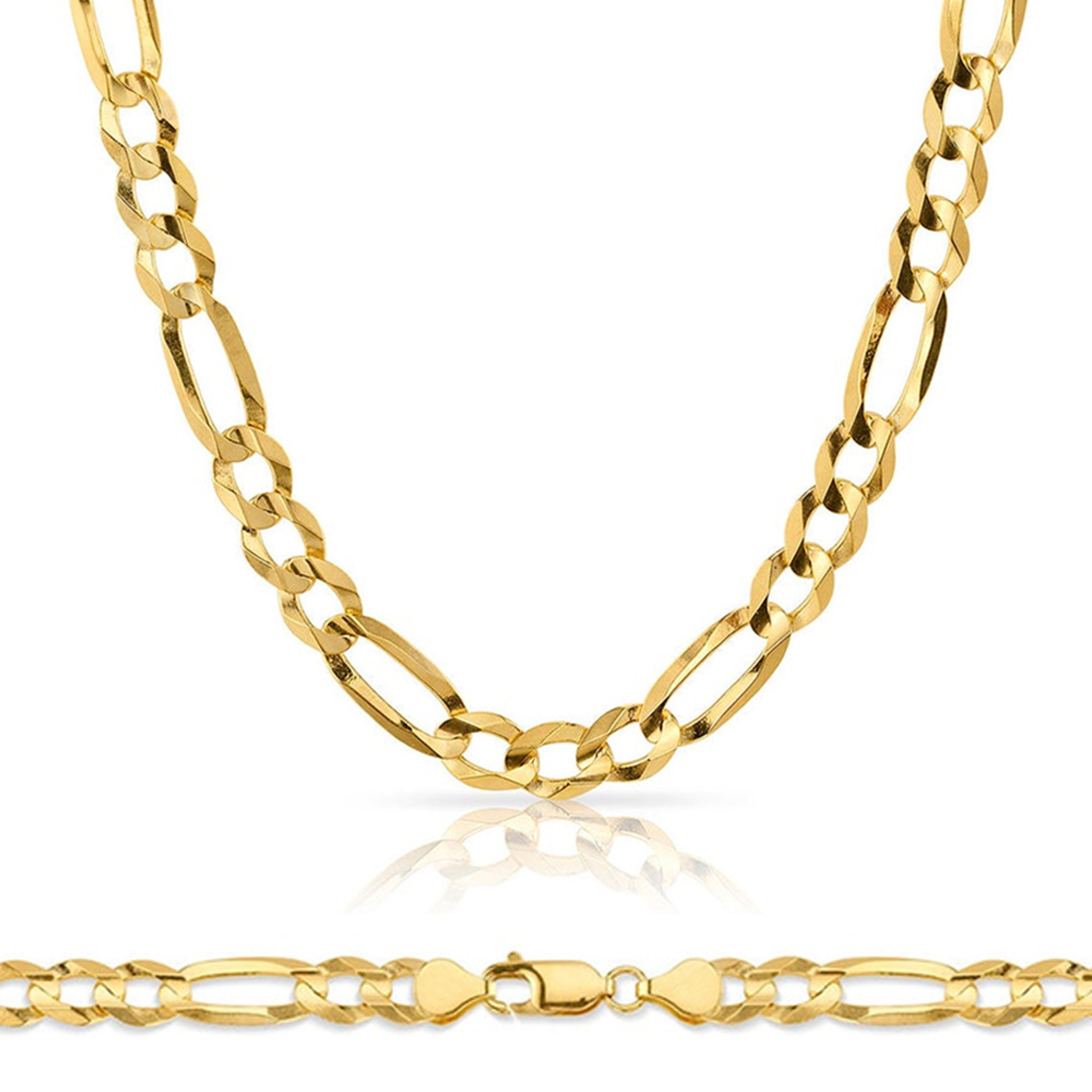 14k Gold 12mm Open Figaro Chain 30 Inches 14k Gold 12mm Open Figaro Chain 30 Inches