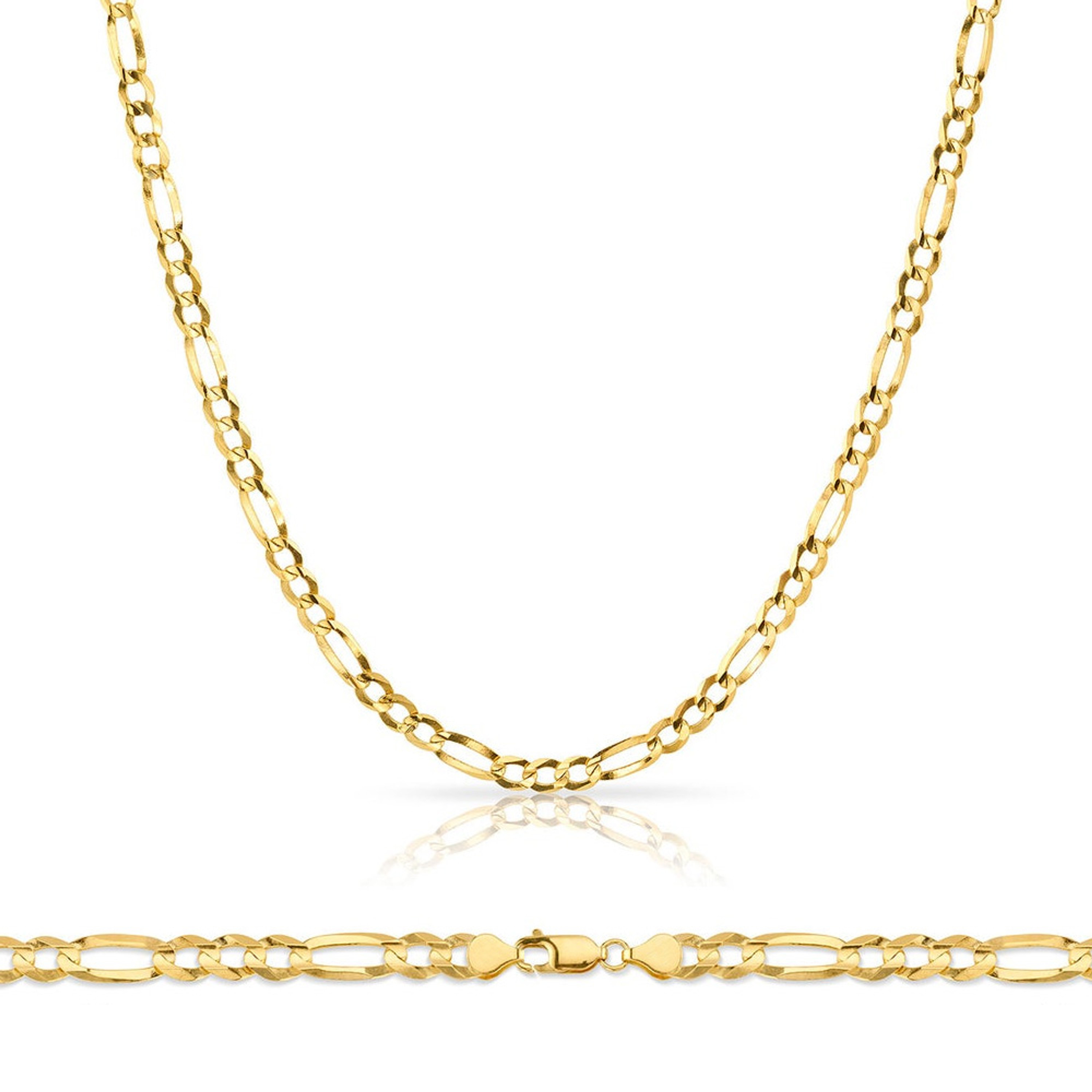 14k Gold 3.1mm Open Figaro Chain 8 Inches 14k Gold 3.1mm Open Figaro Chain 8 Inches