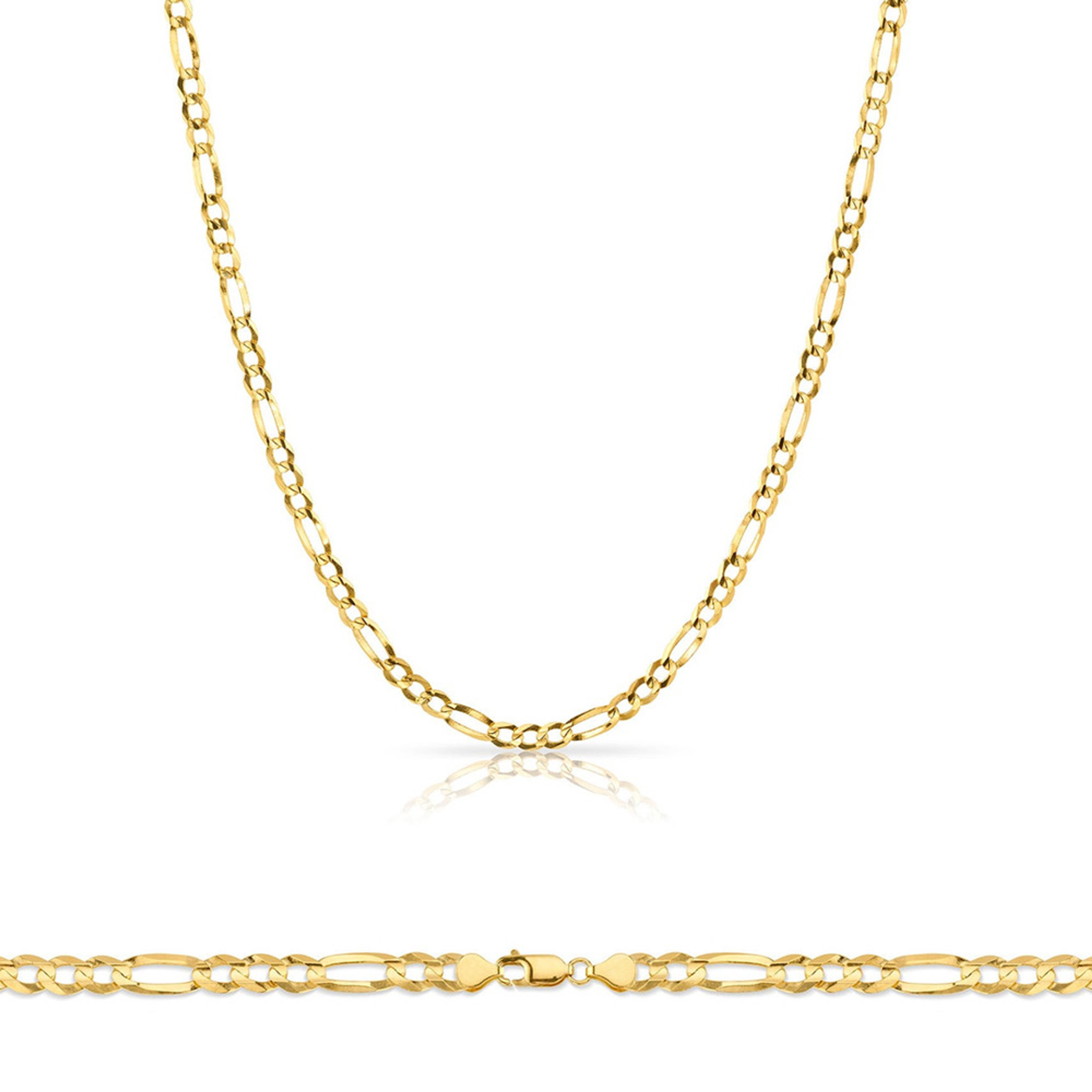 14k Gold 2.2mm Open Figaro Chain 24 Inches 14k Gold 2.2mm Open Figaro Chain 24 Inches